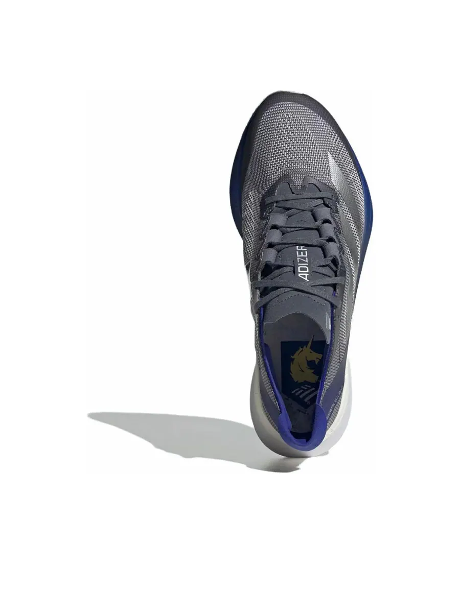 Кроссовки adidas Adizero Boston 12 'Onix Matte Silver Lucid Blue' — изображение 3 из 4, серебряный