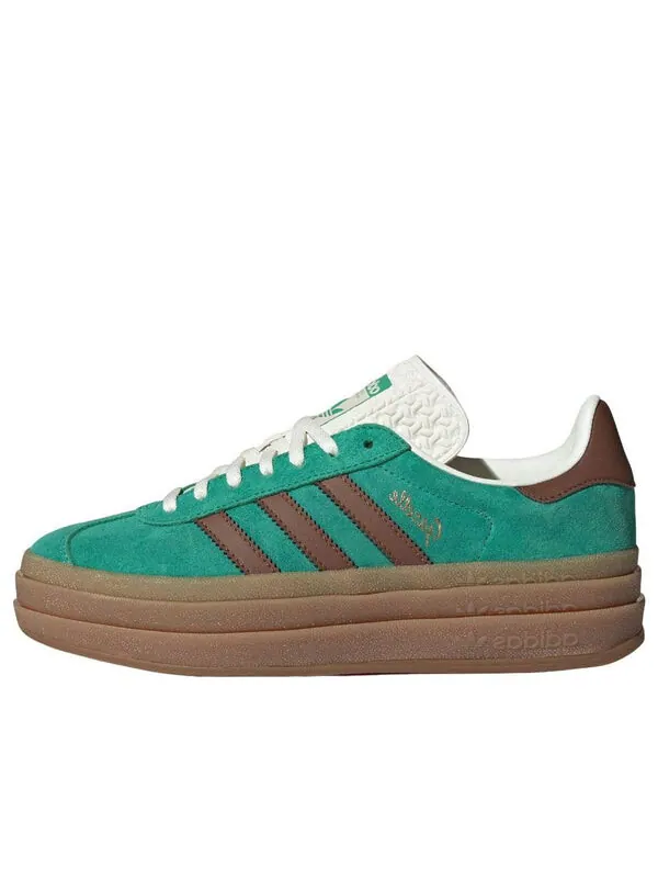 Кроссовки gazelle bold 'green brown' Adidas — изображение 1 из 4, зеленый/коричневый