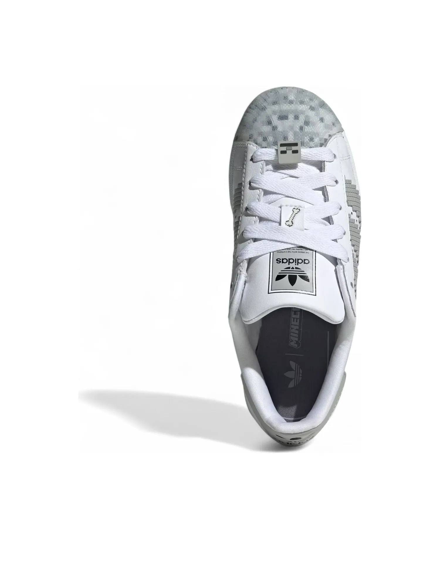 Кроссовки (GS) adidas x Minecraft Superstar II 'Cloud White Grey' — изображение 5 из 6, белый