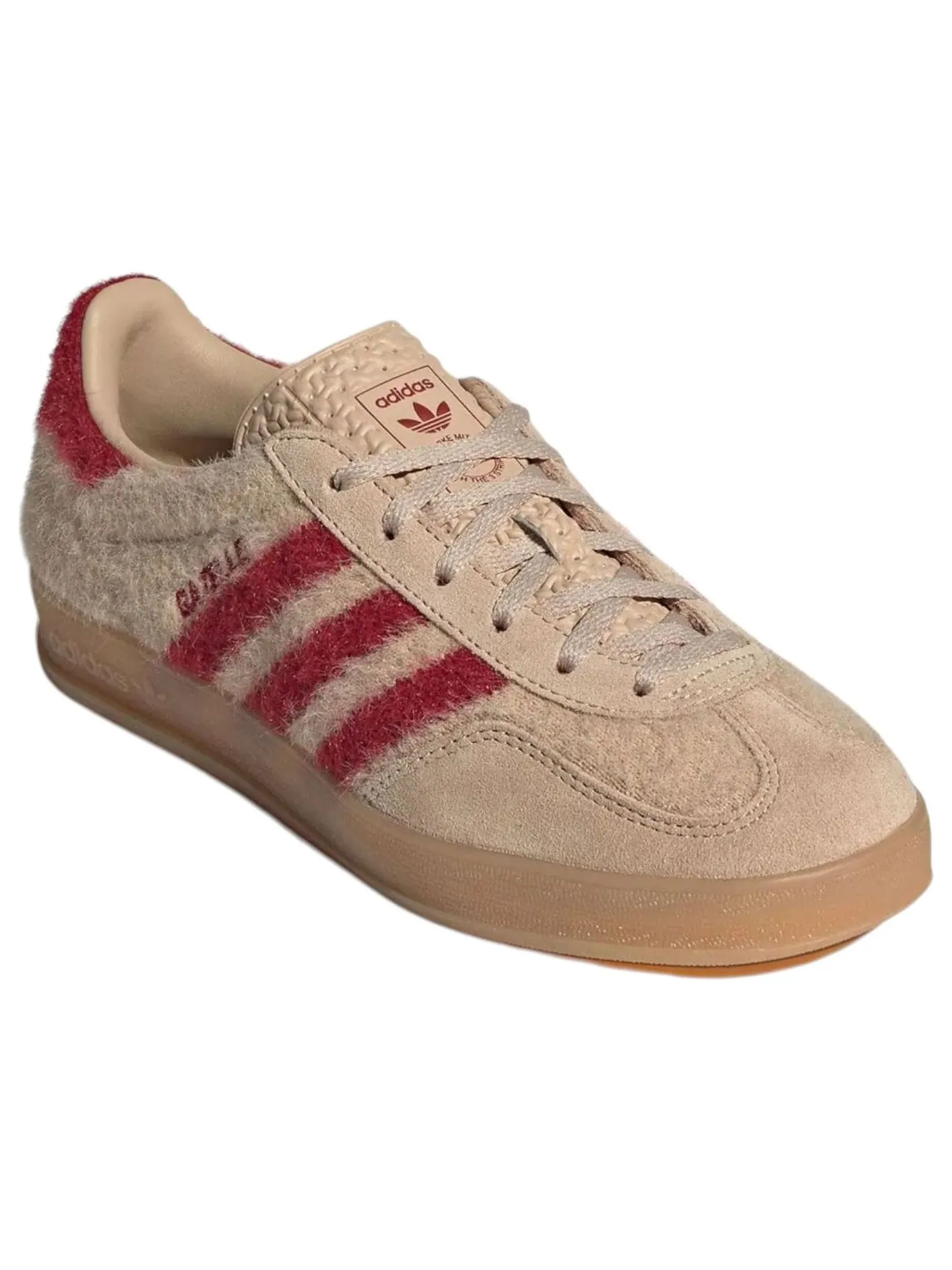 (WMNS) Adidas Gazelle Indoor Furry 'Tan Red' — изображение 2 из 5, бежевый/красный