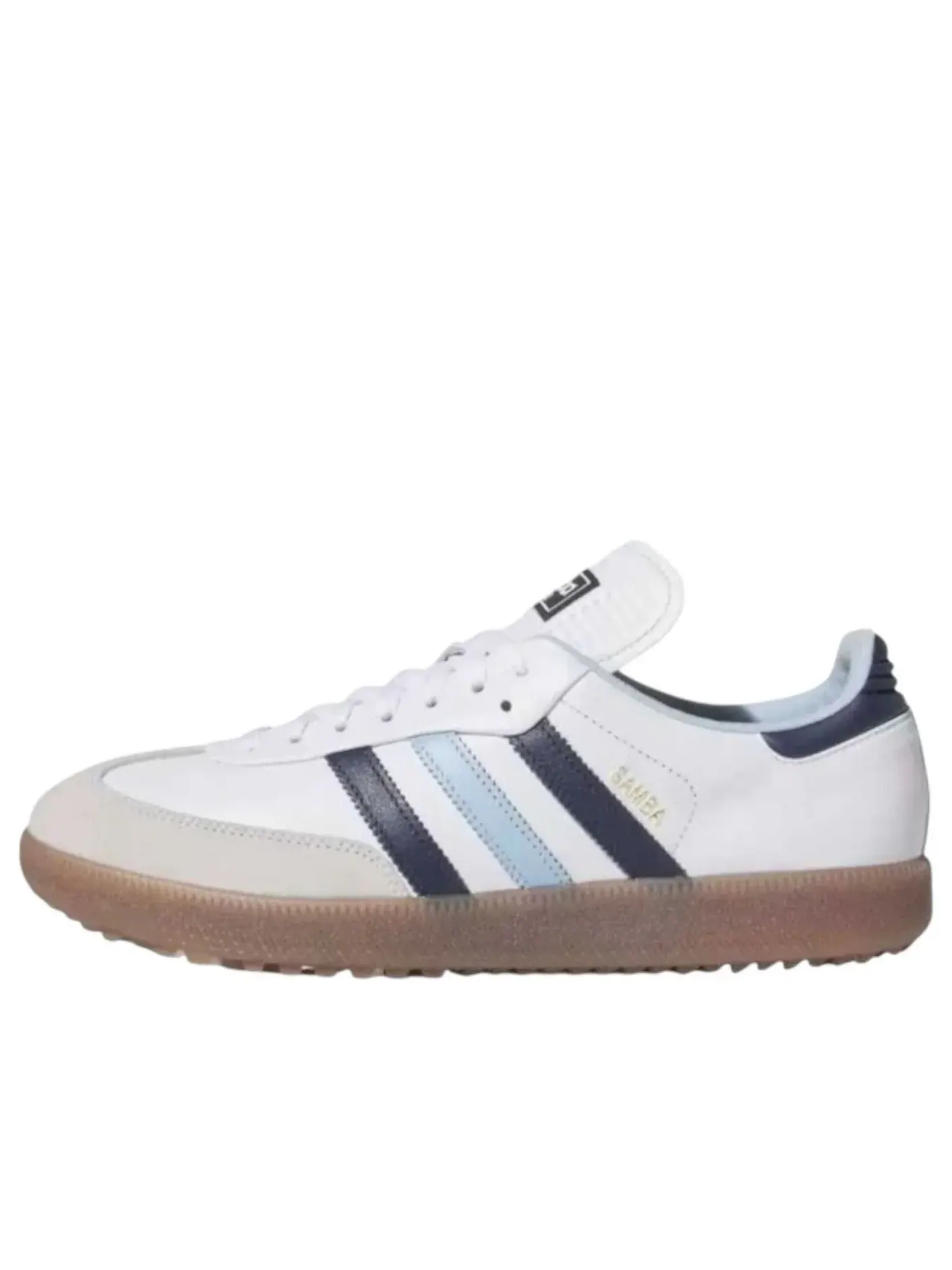 Кроссовки для гольфа Adidas Samba Spikeless Golf 'White Night Indigo Clear Sky' — изображение 1 из 6, белый