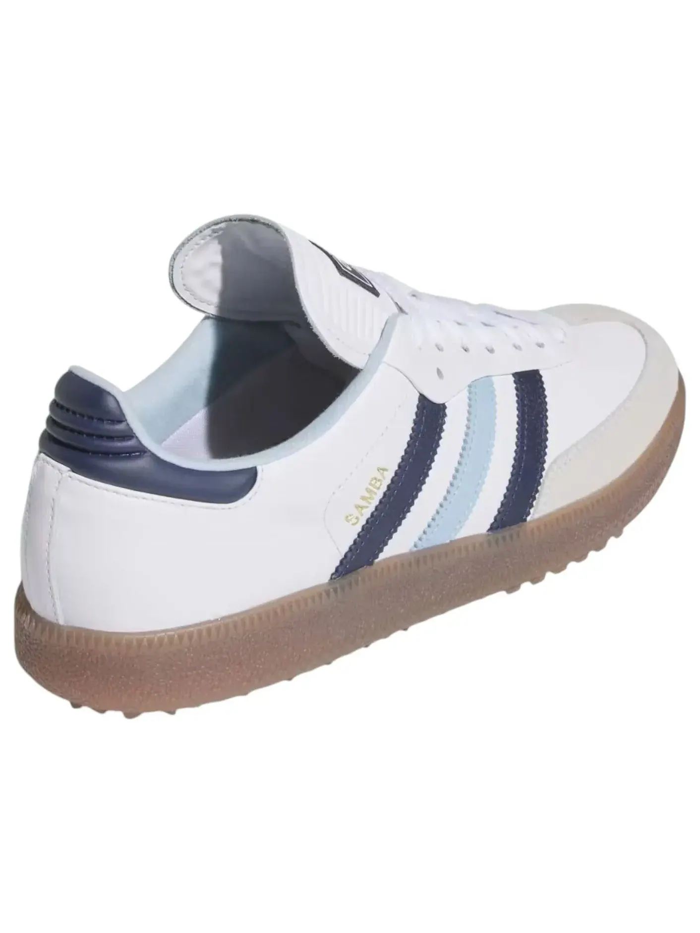 Кроссовки для гольфа Adidas Samba Spikeless Golf 'White Night Indigo Clear Sky' — изображение 3 из 6, белый
