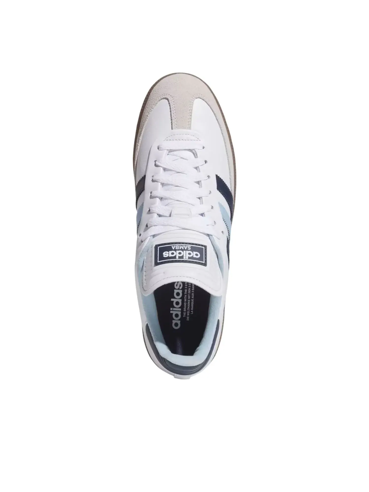 Кроссовки для гольфа Adidas Samba Spikeless Golf 'White Night Indigo Clear Sky' — изображение 4 из 6, белый