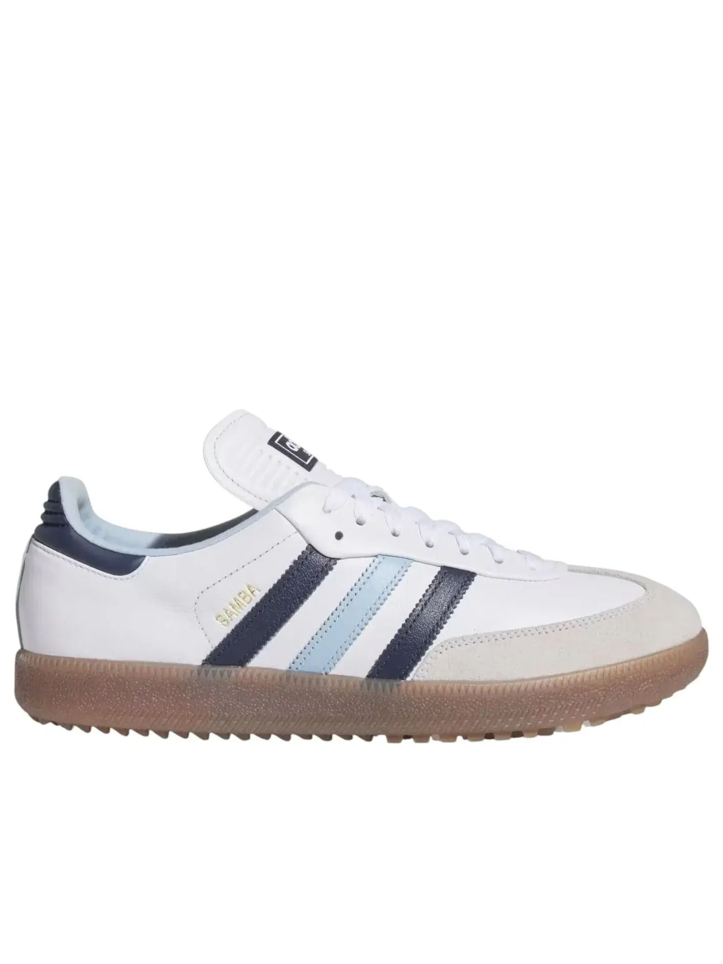 Кроссовки для гольфа Adidas Samba Spikeless Golf 'White Night Indigo Clear Sky' — изображение 6 из 6, белый