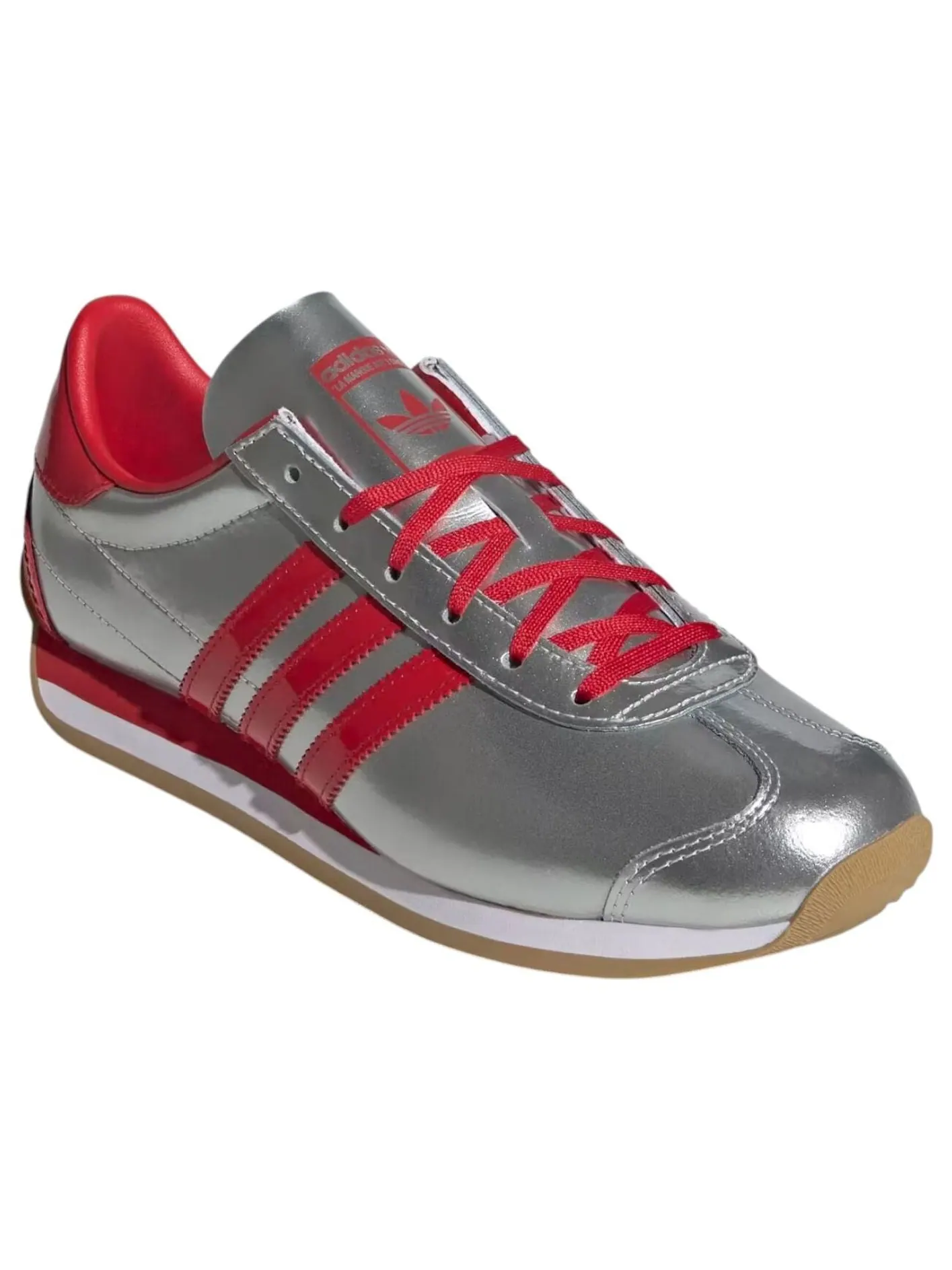Кроссовки (WMNS) adidas Country 'Silver Metallic Better Scarlet' — изображение 2 из 6, серебряный