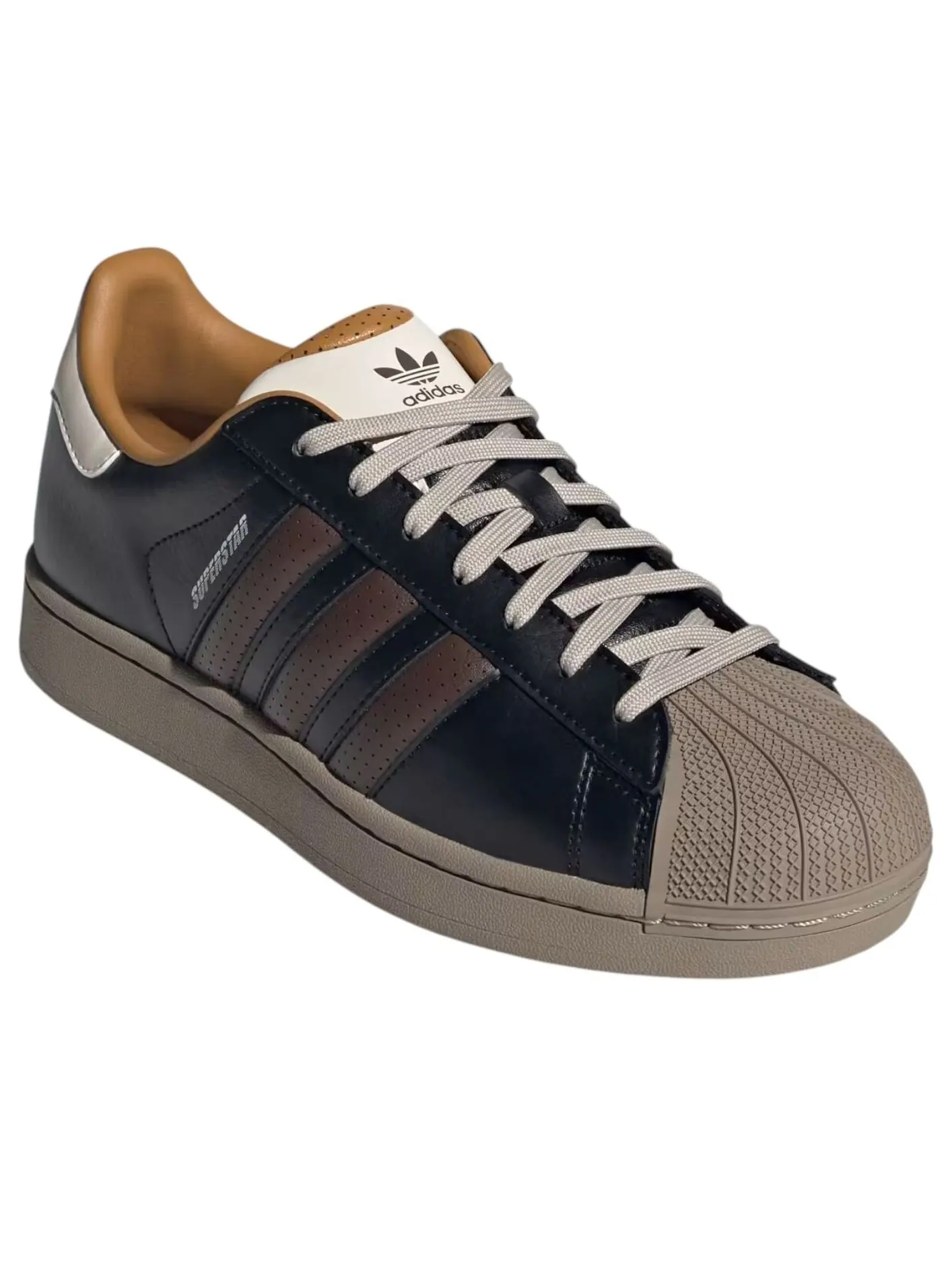 Кроссовки adidas Superstar II 'Black Brown' — изображение 2 из 5, белый