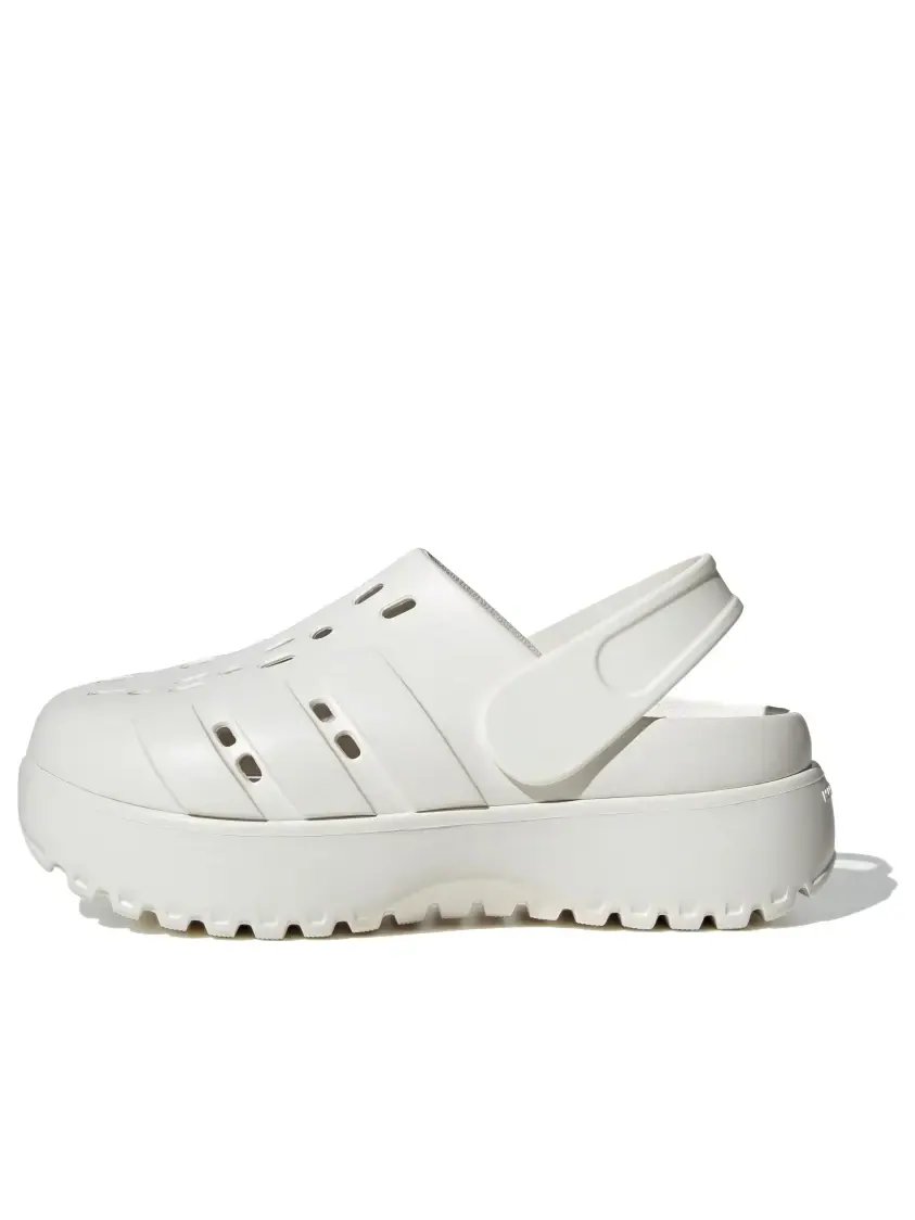 Сандалии (WMNS) adidas Adilette Clog Platform 'Beige' — изображение 1 из 5, бежевый