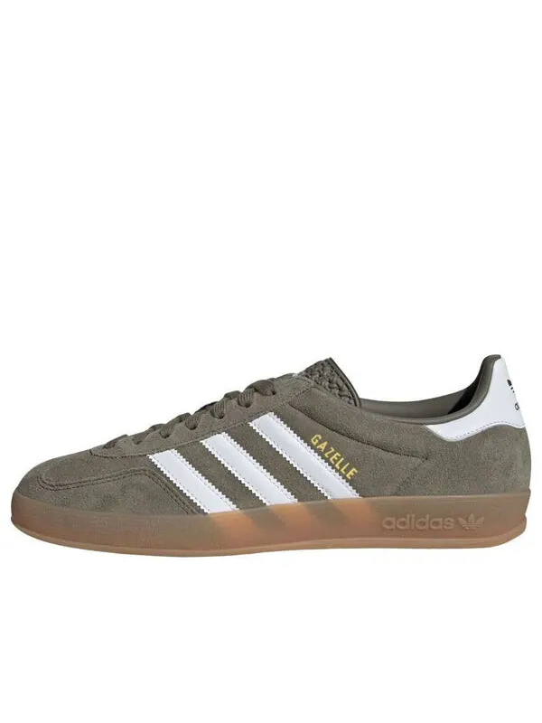 Кроссовки gazelle indoor 'olive strata cloud white' Adidas — изображение 1 из 4, оливковый/белый