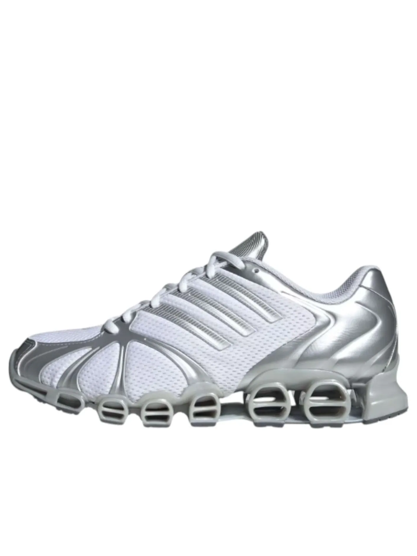 Кроссовки adidas Mega Ghostride 'Cloud White Silver Metallic' — изображение 1 из 5, серебряный
