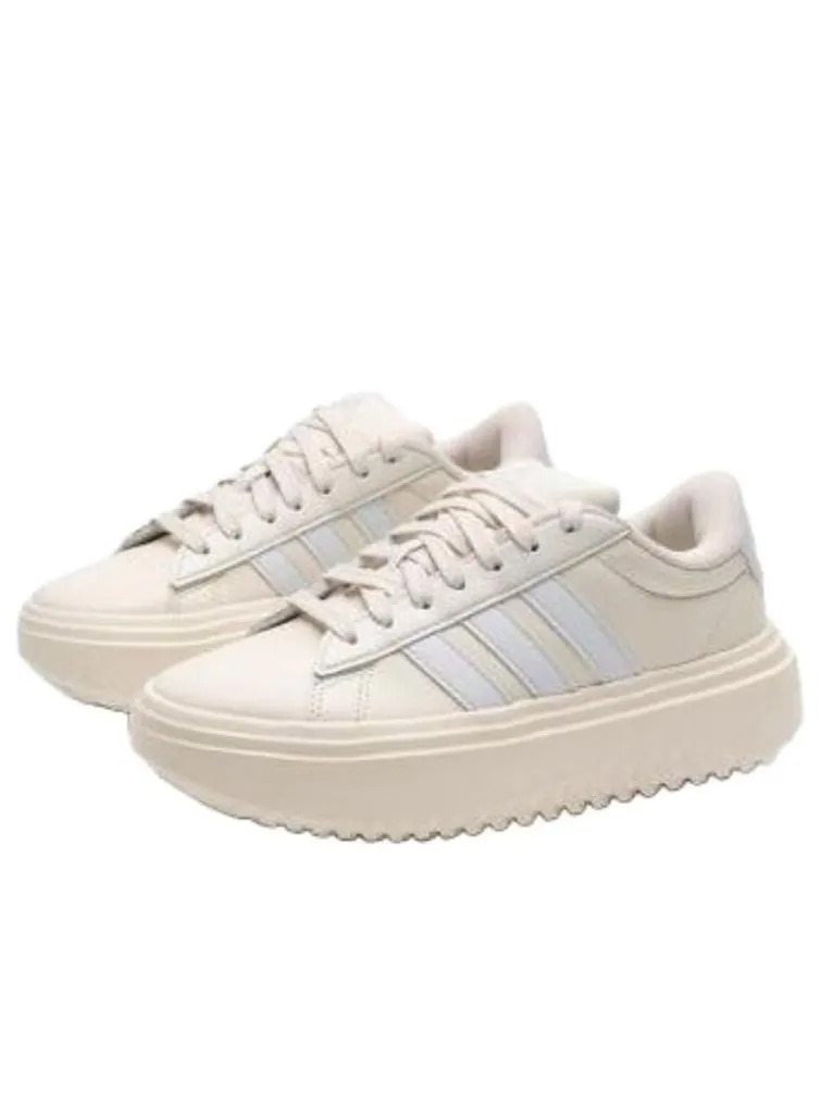 Кроссовки (WMNS) adidas Grand Court Platform 'Cream White' — изображение 2 из 4, белый