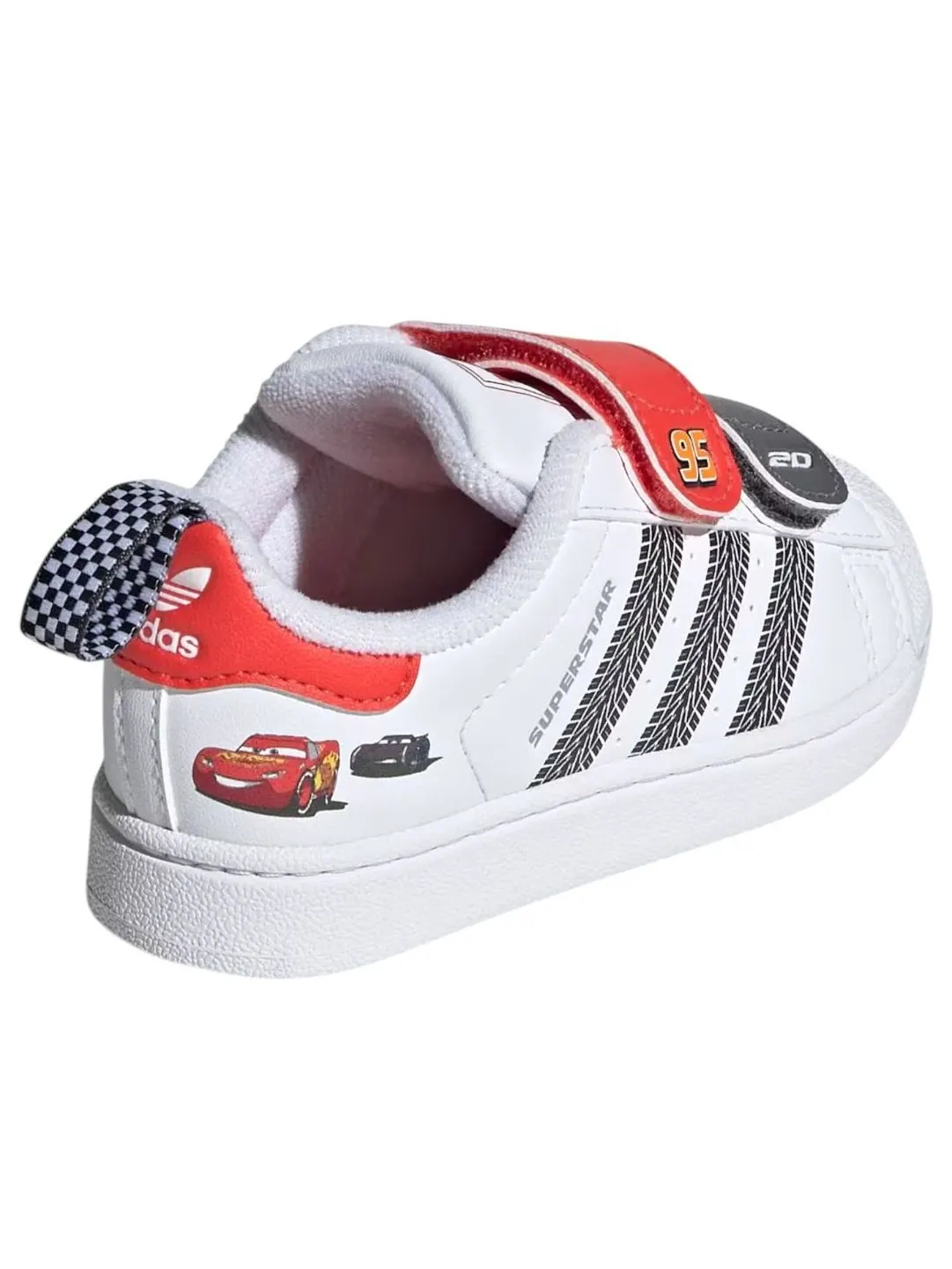 (TD) Adidas Superstar II Comfort Closure 'Disney Pixar Cars' — изображение 6 из 6, белый/яркий красный
