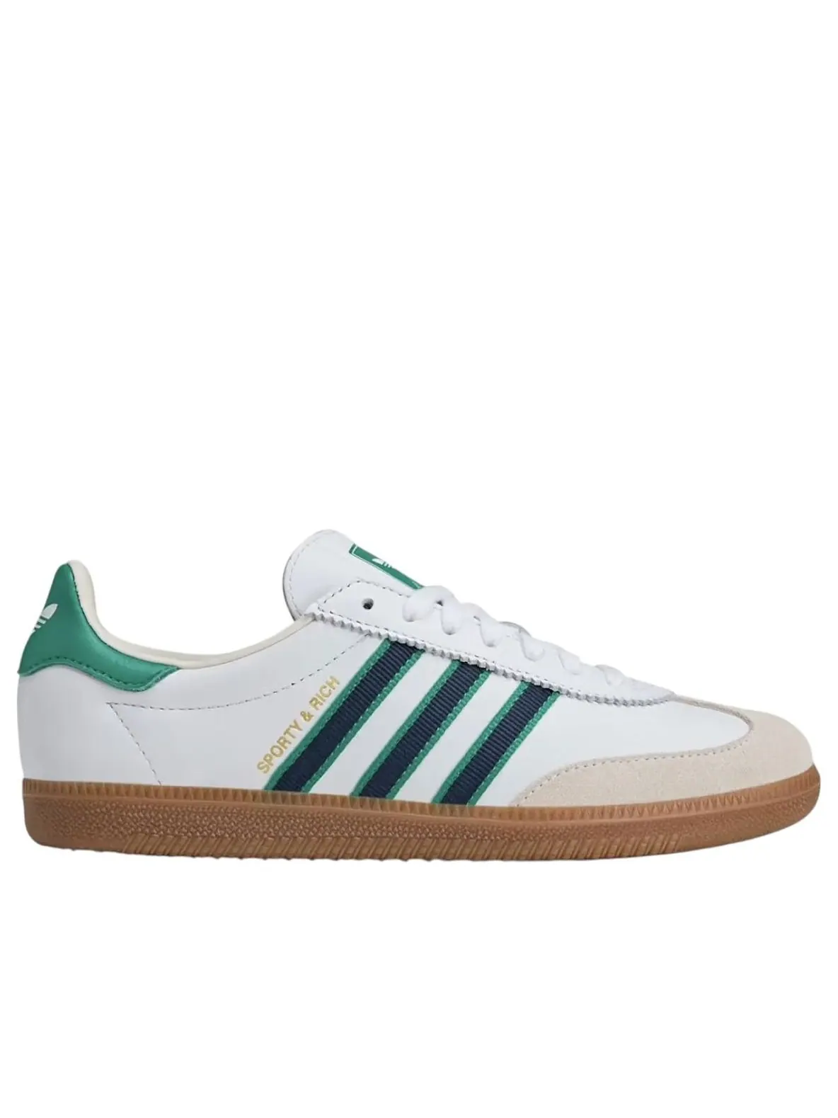 Кроссовки adidas x Sporty & Rich Samba 'White Green' — изображение 2 из 7, белый