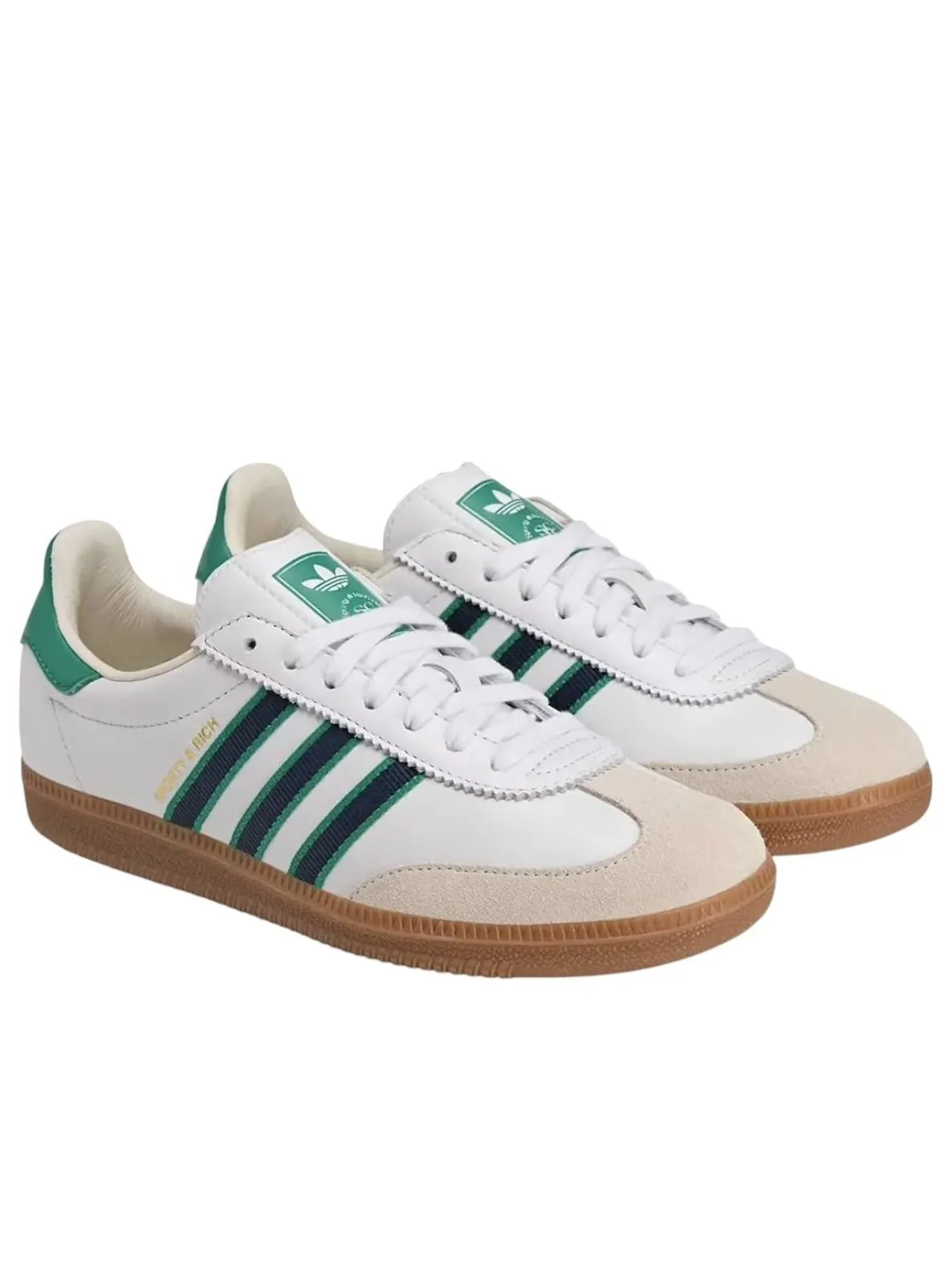Кроссовки adidas x Sporty & Rich Samba 'White Green' — изображение 3 из 7, белый
