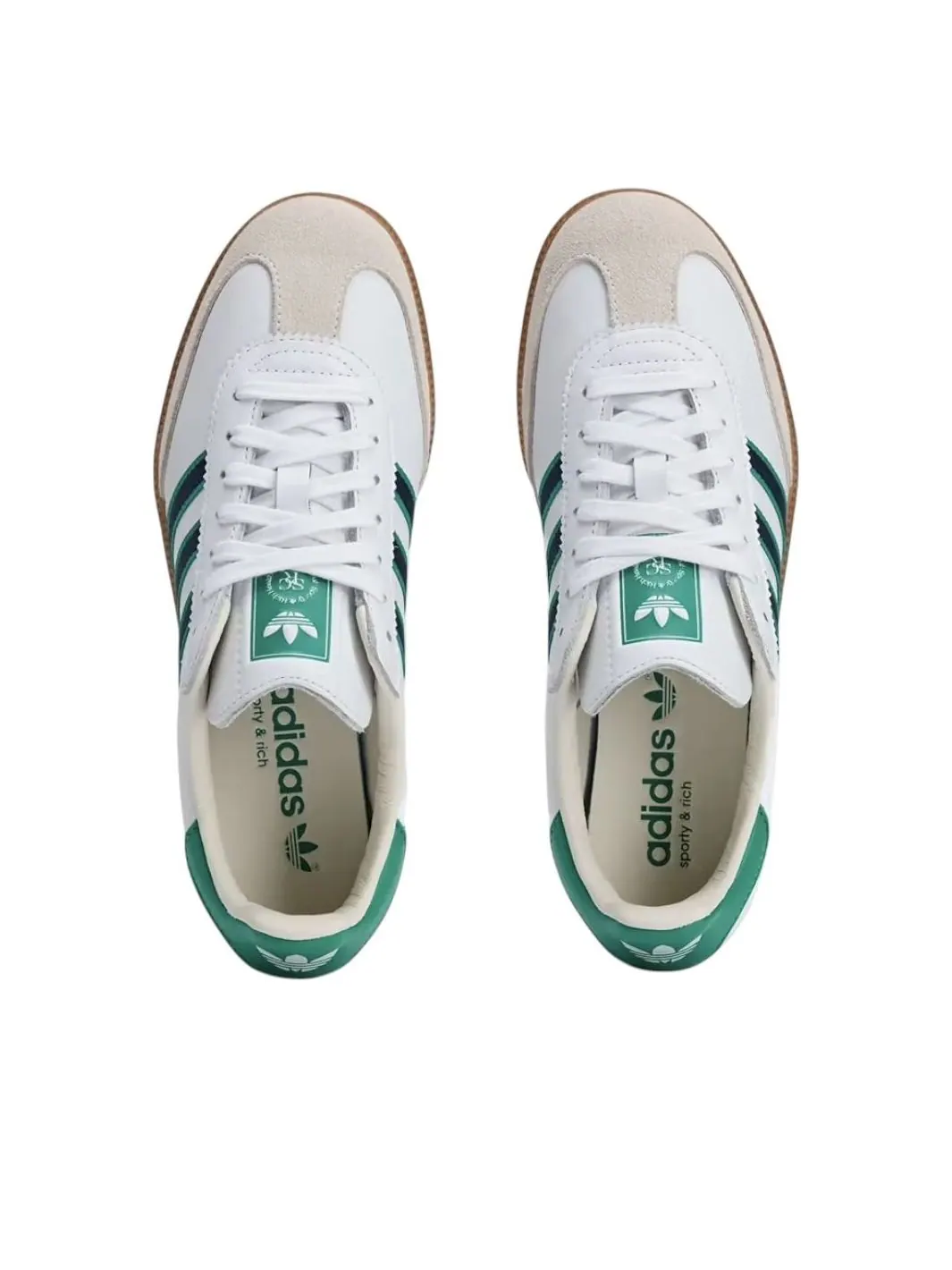 Кроссовки adidas x Sporty & Rich Samba 'White Green' — изображение 4 из 7, белый