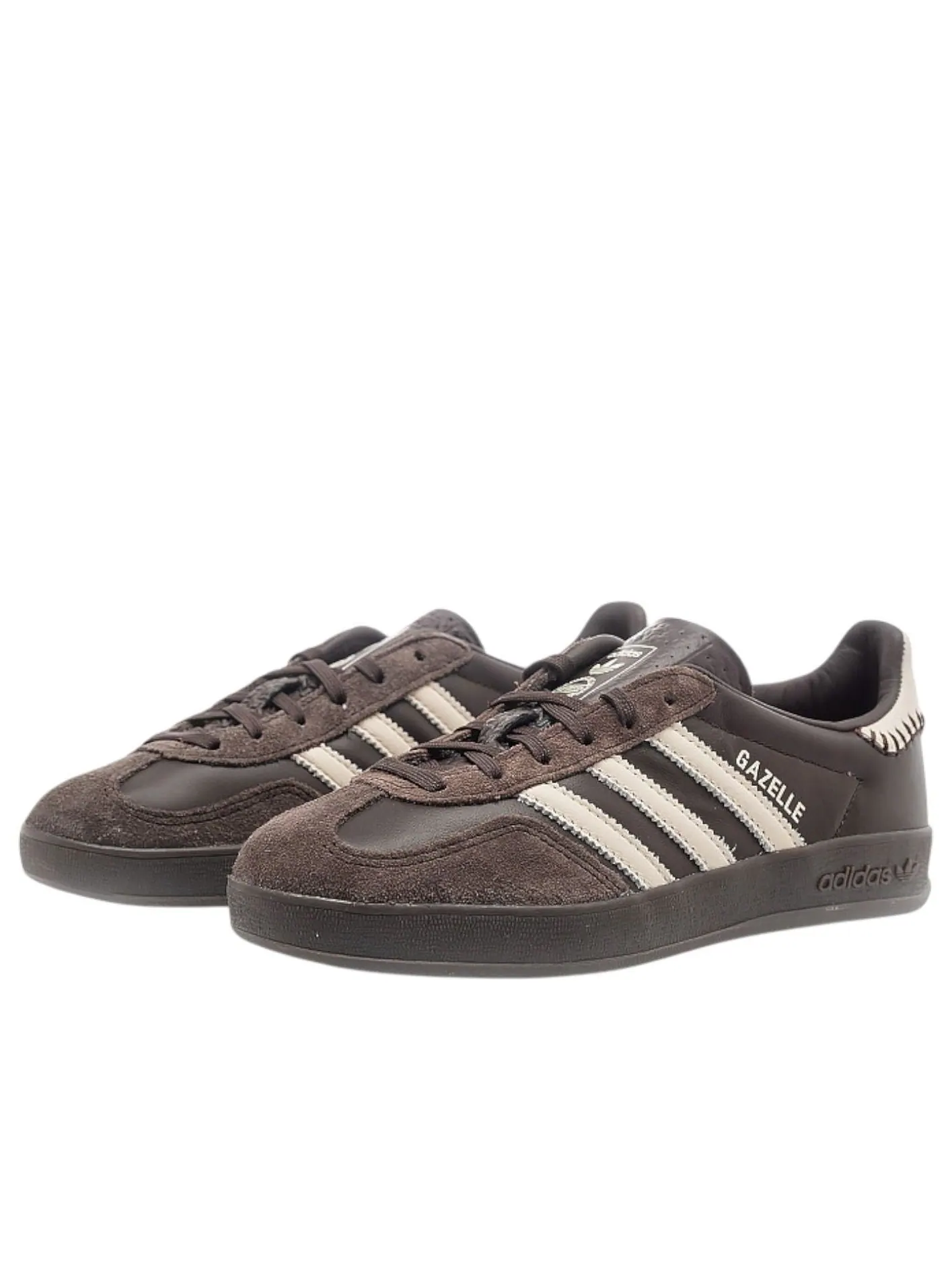 Adidas Gazelle Indoor 'Dark Brown Wonder White' — изображение 2 из 6, темный коричневый/белый