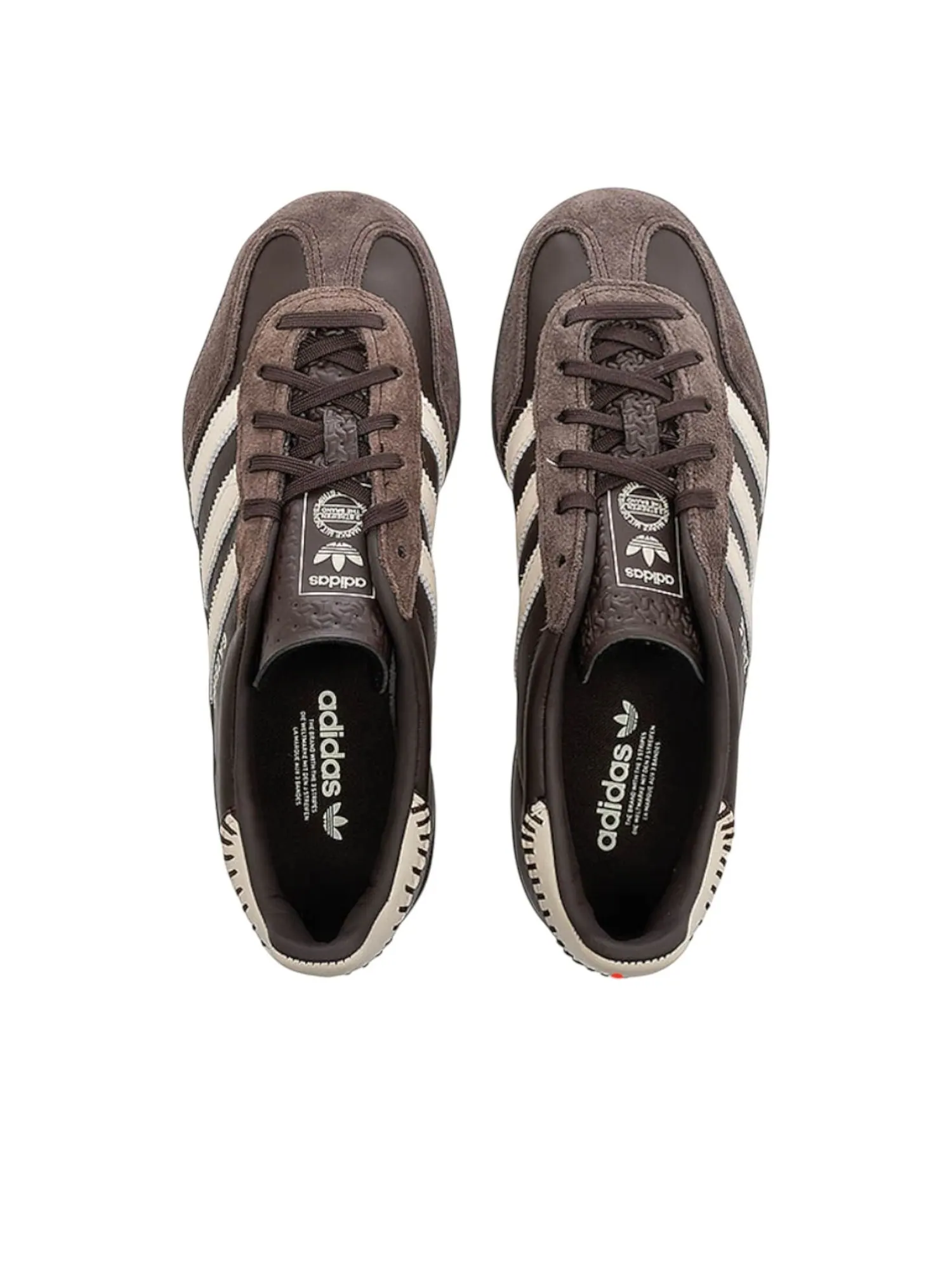 Adidas Gazelle Indoor 'Dark Brown Wonder White' — изображение 4 из 6, темный коричневый/белый