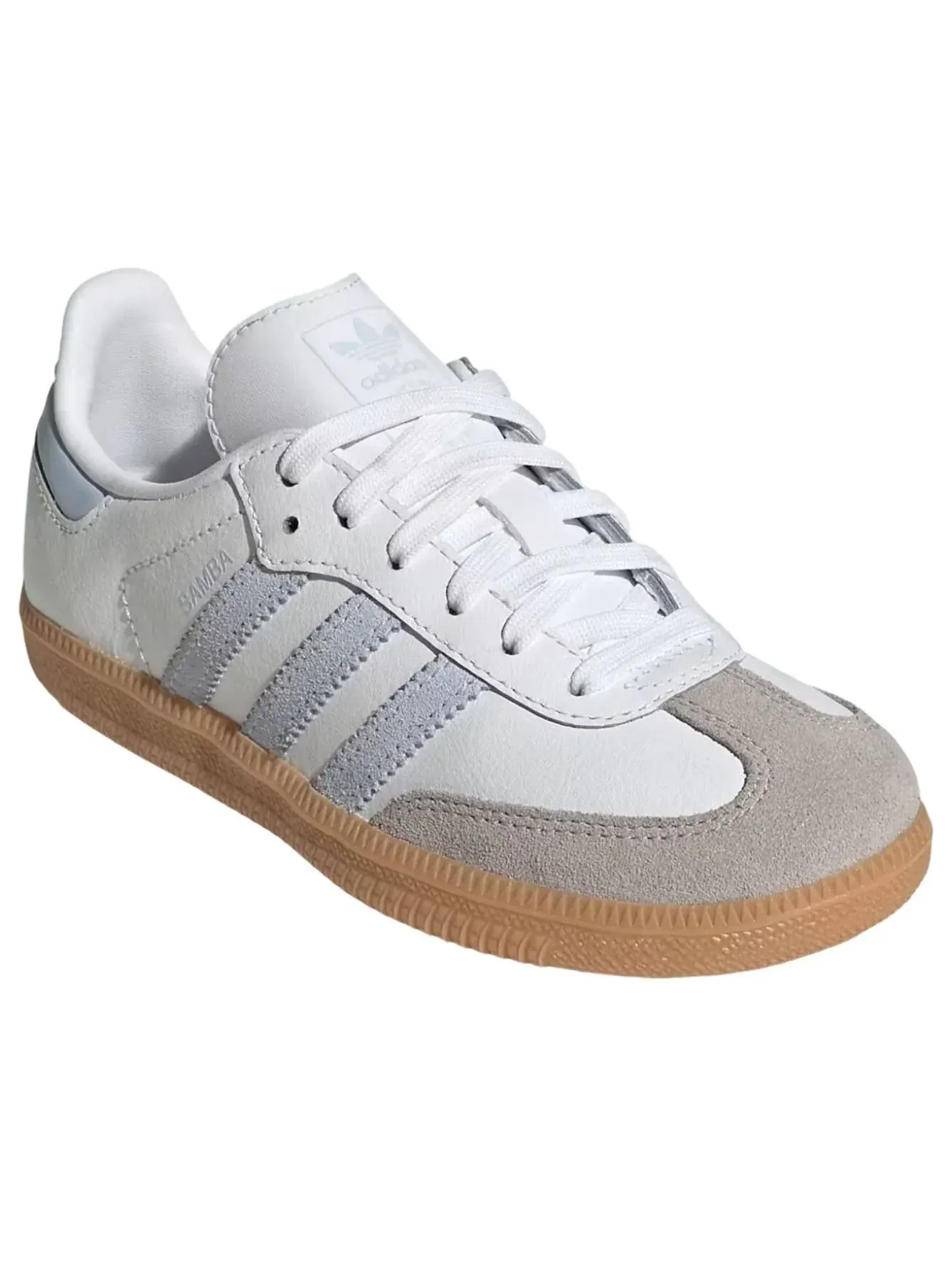 Кроссовки (PS) Adidas Samba OG 'White Crystal Sky Gum' — изображение 2 из 6, белый