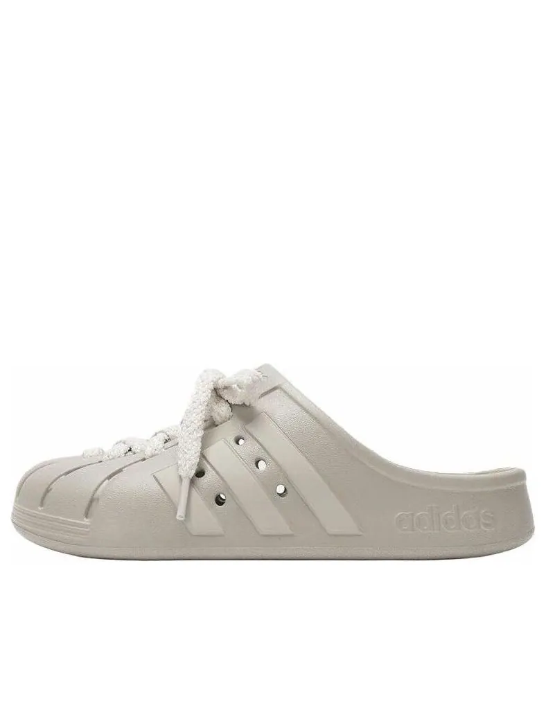 Шлепанцы adidas Adilette Clogs 'Grey' — изображение 1 из 3, серый