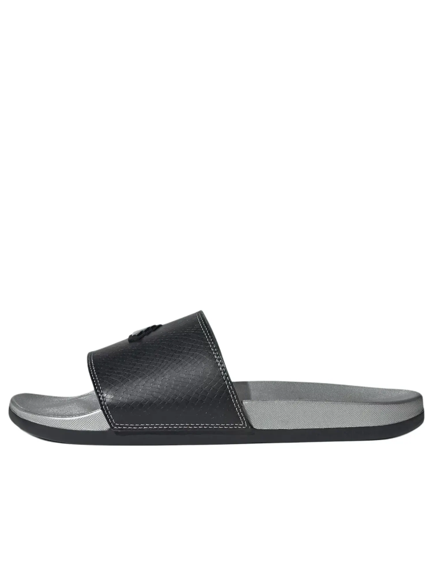 Шлепанцы adidas Adilette Comfort Slides ' Black Silver Metallic' — изображение 1 из 6, черный