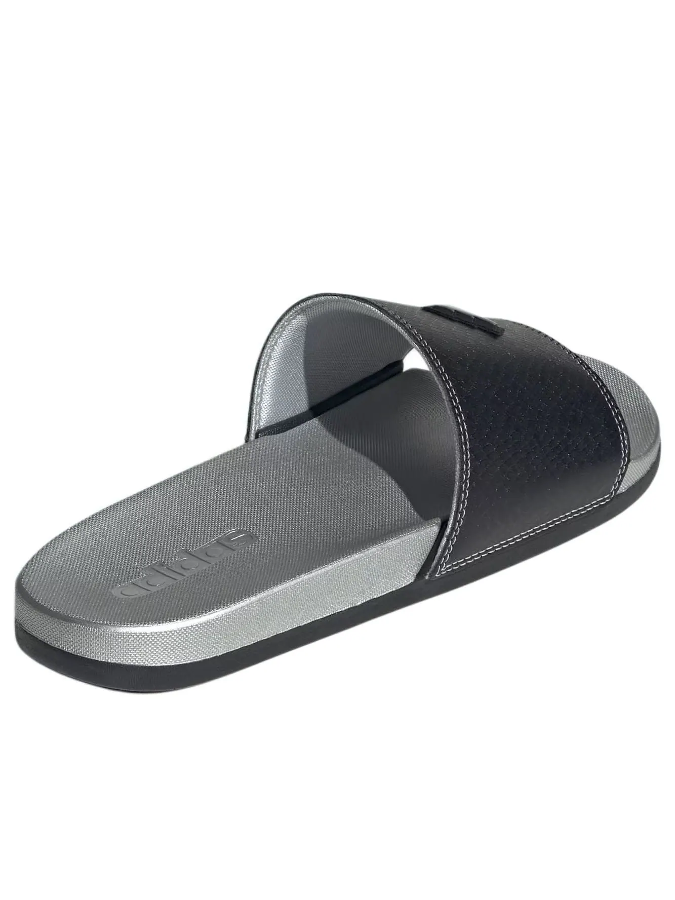 Шлепанцы adidas Adilette Comfort Slides ' Black Silver Metallic' — изображение 4 из 6, черный