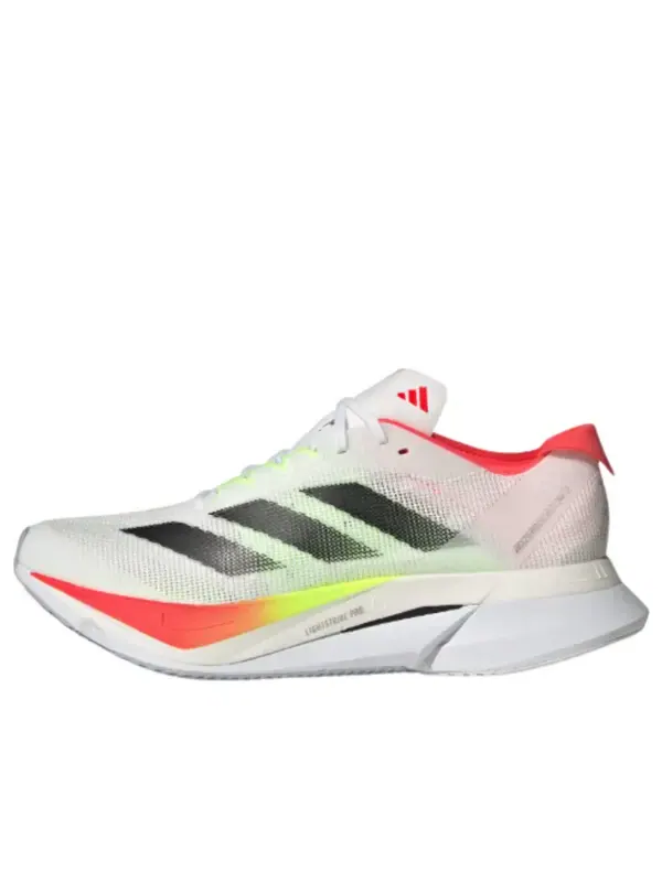 Кроссовки adizero boston 12 'white core black lucid red' Adidas — изображение 1 из 4, белый/черный/красный