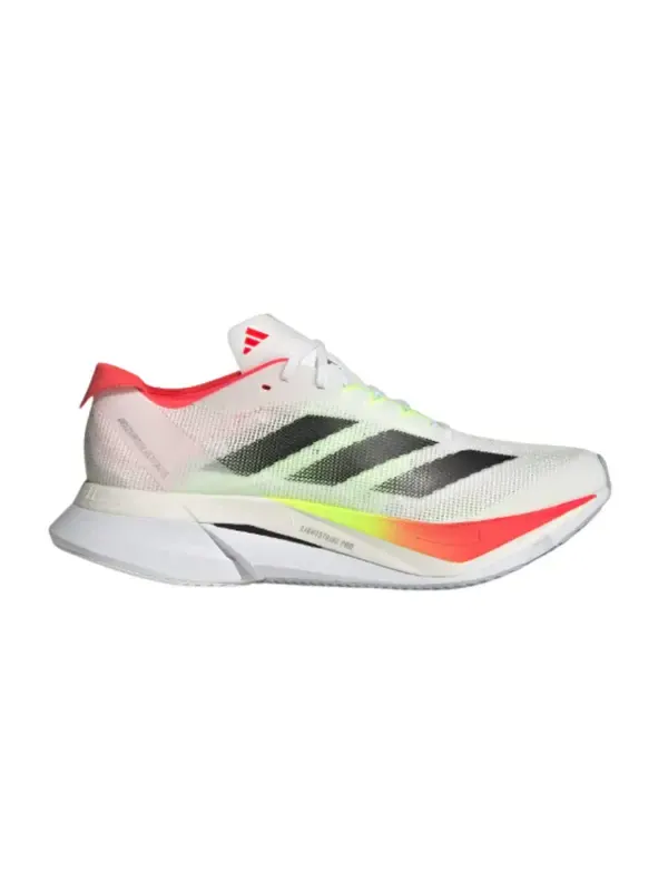 Кроссовки adizero boston 12 'white core black lucid red' Adidas — изображение 2 из 4, белый/черный/красный