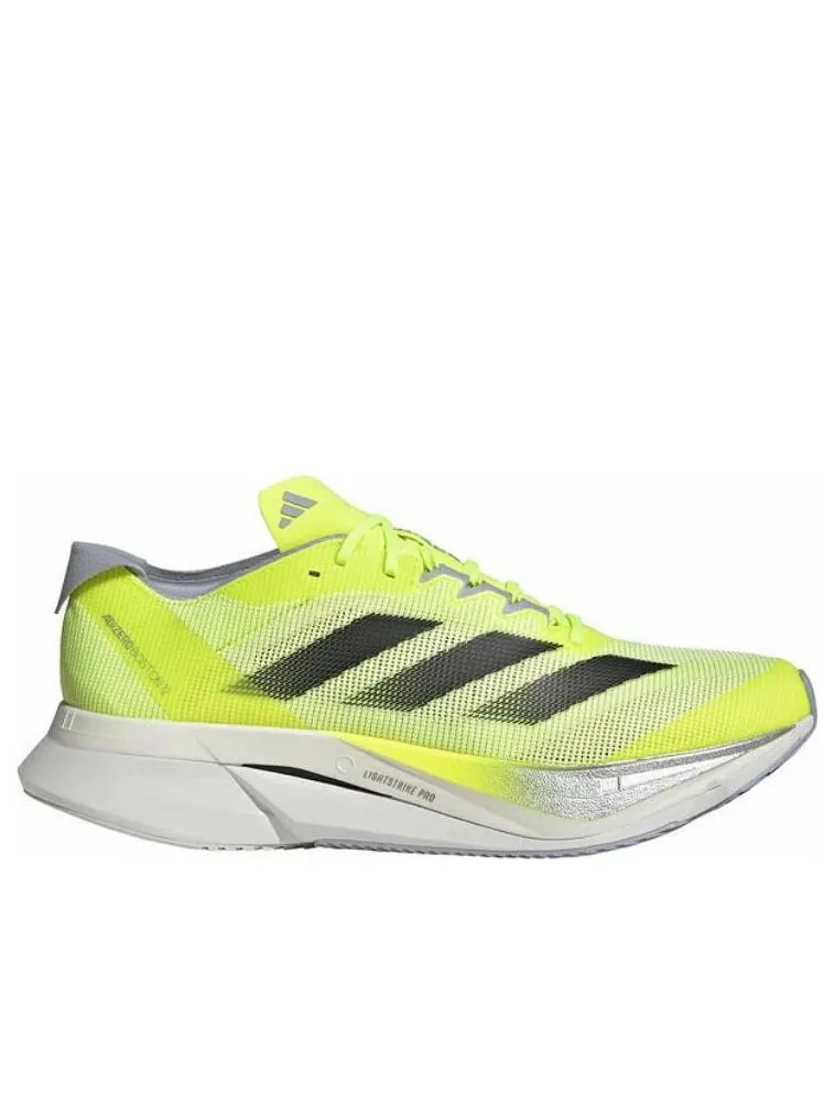 Кроссовки adidas Adizero Boston 12 'Lucid Lemon Core Black Silver Metallic' — изображение 2 из 5, зеленый