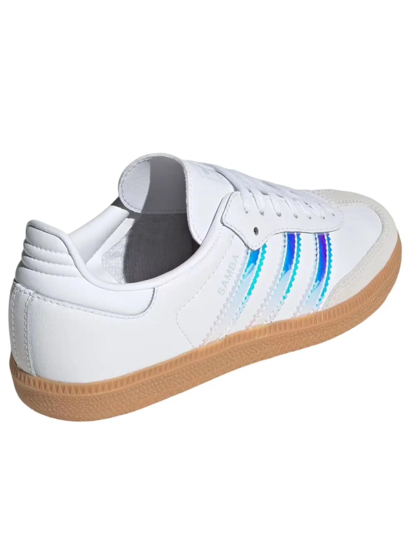 (GS) Adidas Samba 'White Iridescent Stripes' — изображение 5 из 6, белый