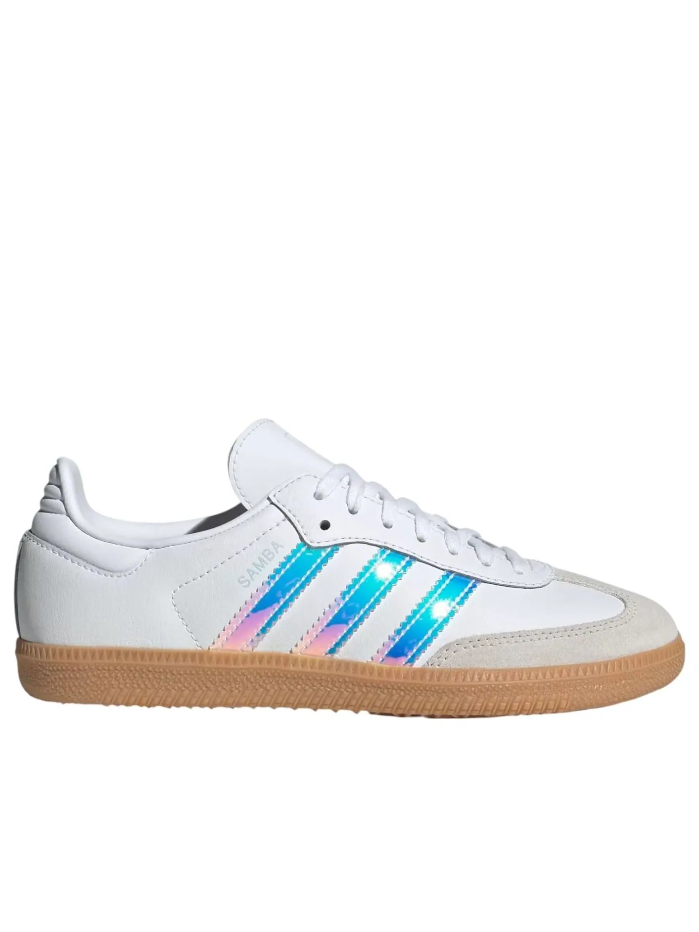 (GS) Adidas Samba 'White Iridescent Stripes' — изображение 6 из 6, белый