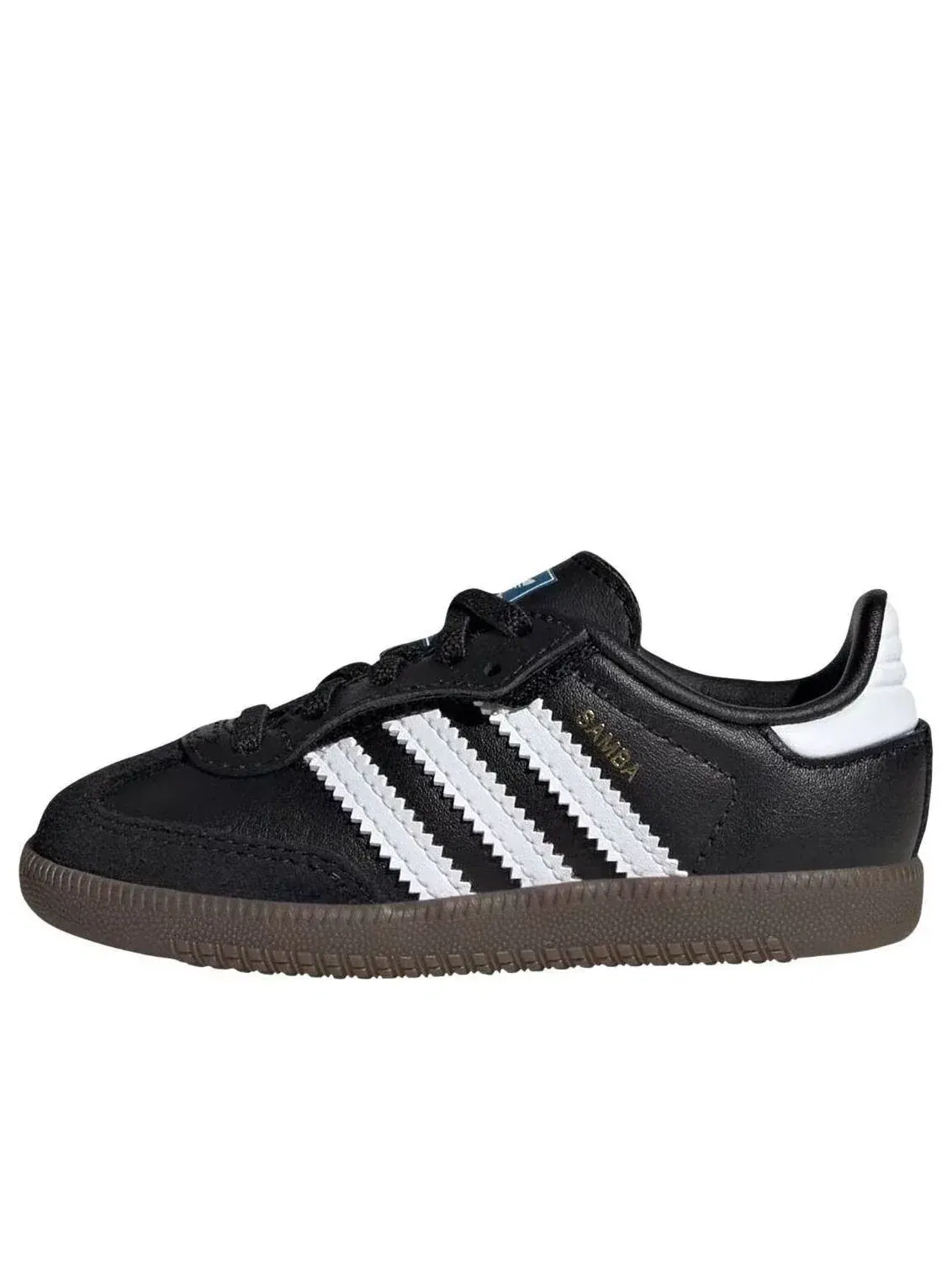 Кроссовки Adidas Samba OG Elastic Lace 'Black White' JQ3192 — изображение 1 из 5, черный