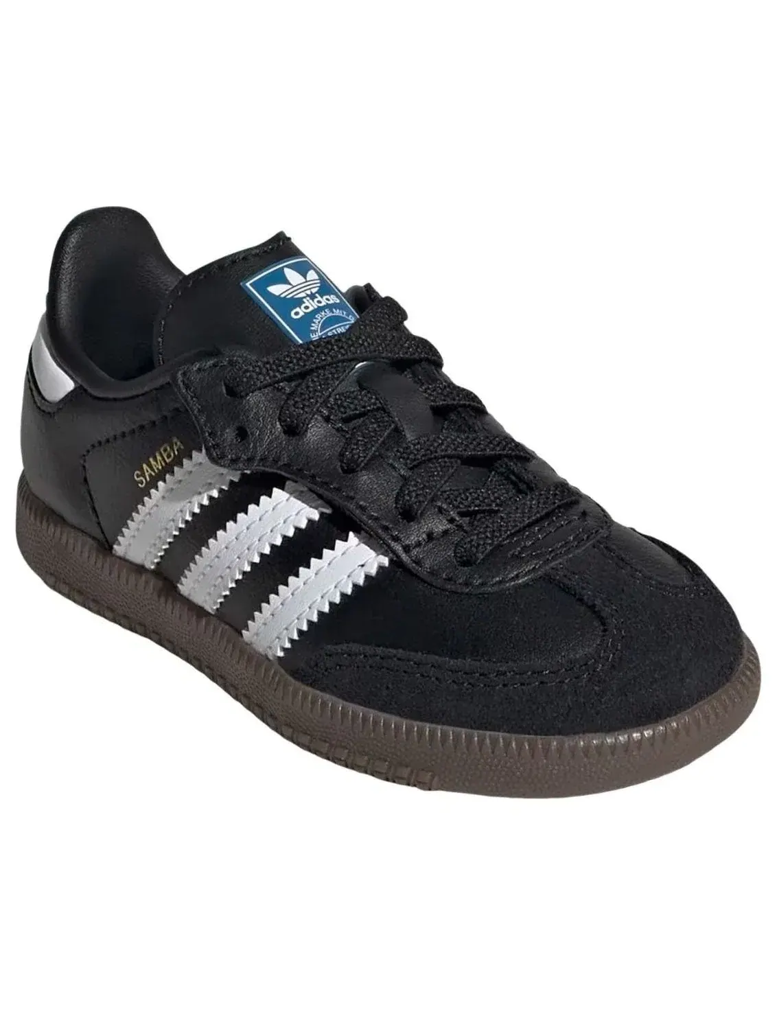 Кроссовки Adidas Samba OG Elastic Lace 'Black White' JQ3192 — изображение 4 из 5, черный