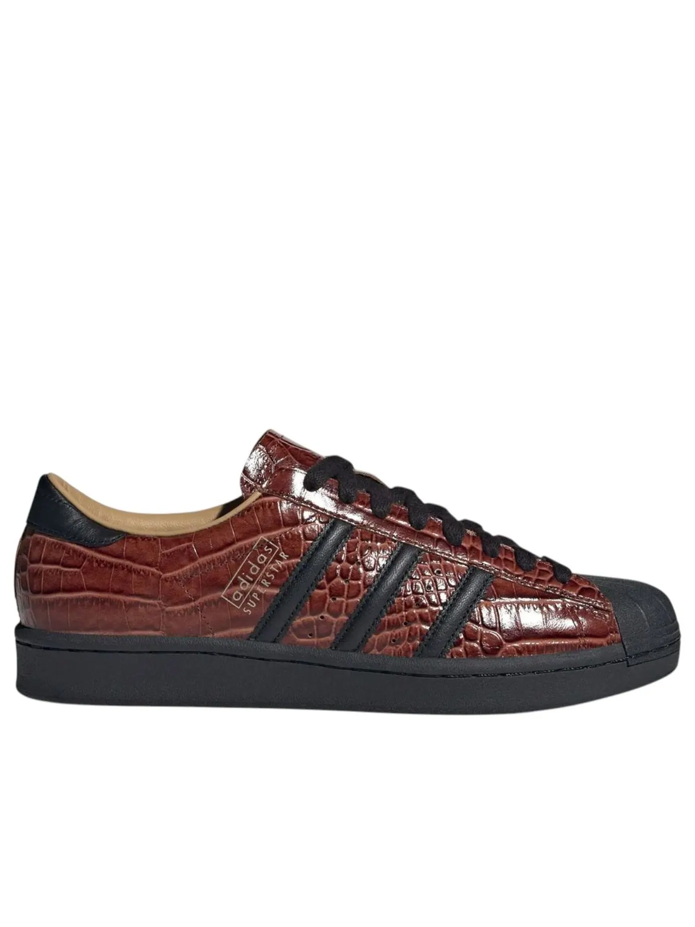 Кроссовки adidas Superstar Vintage 'Brown Croc' — изображение 2 из 6, коричневый