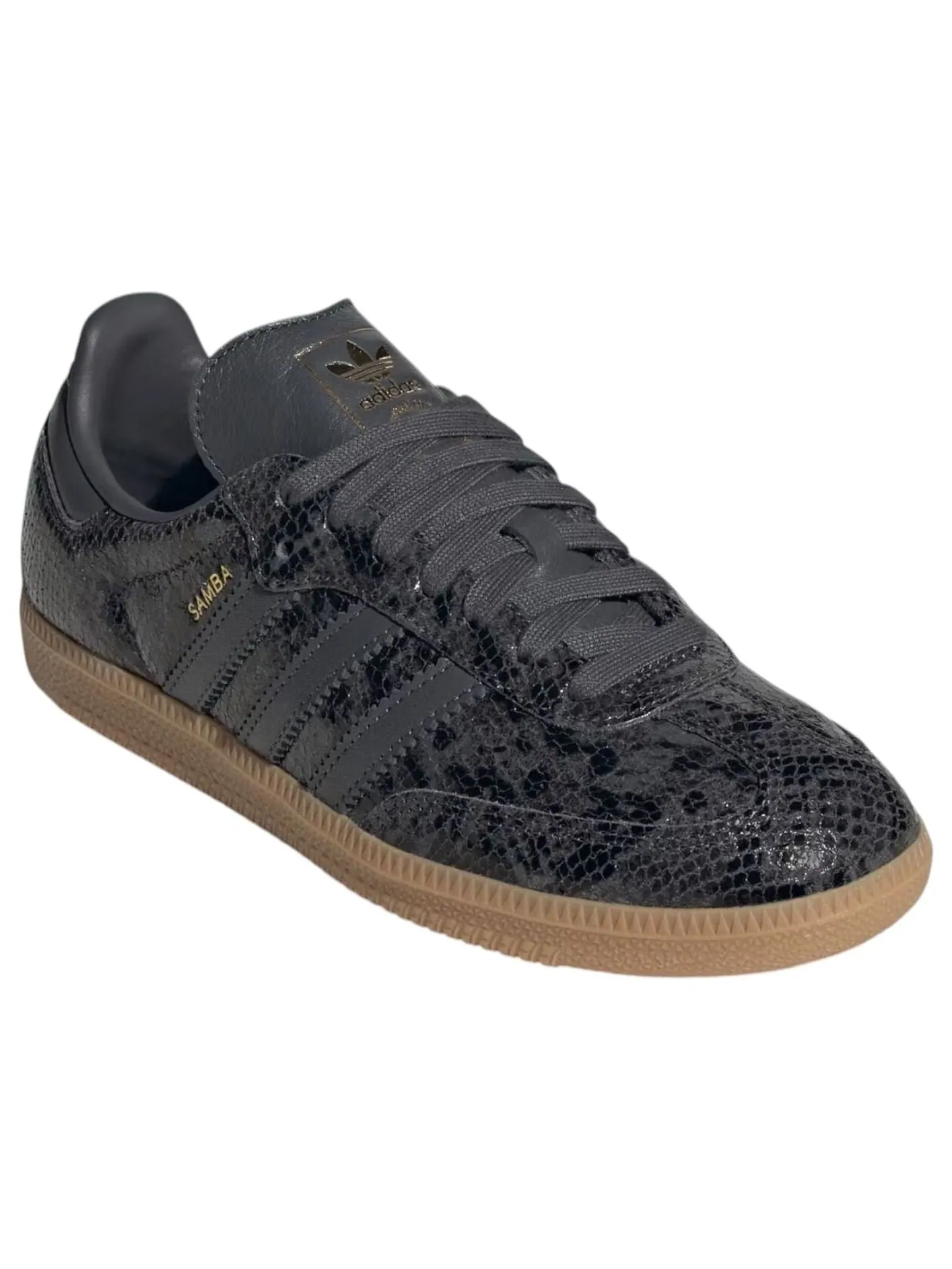 Кроссовки (WMNS) adidas Samba Faux Snakeskin 'Black' — изображение 2 из 6, черный