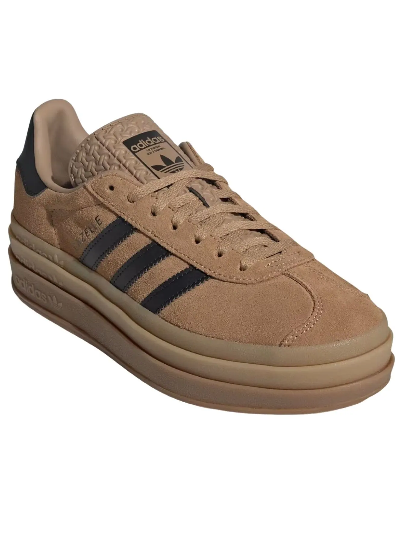 (WMNS) Adidas Gazelle Bold 'Cardboard Black Gum' — изображение 2 из 6, черный