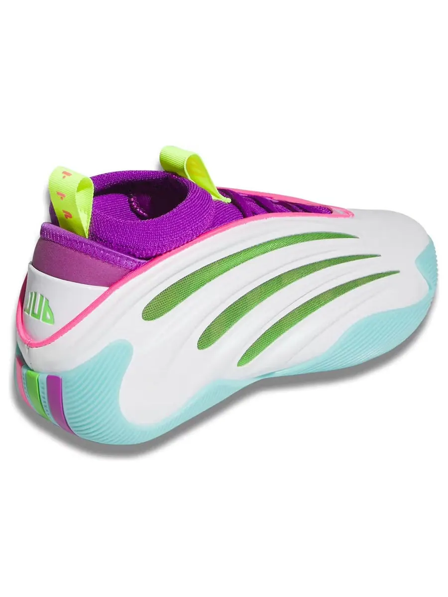 Кроссовки adidas x Jalen Williams Harden Vol. 9 'White Lucid Lime Pink' — изображение 3 из 5, белый