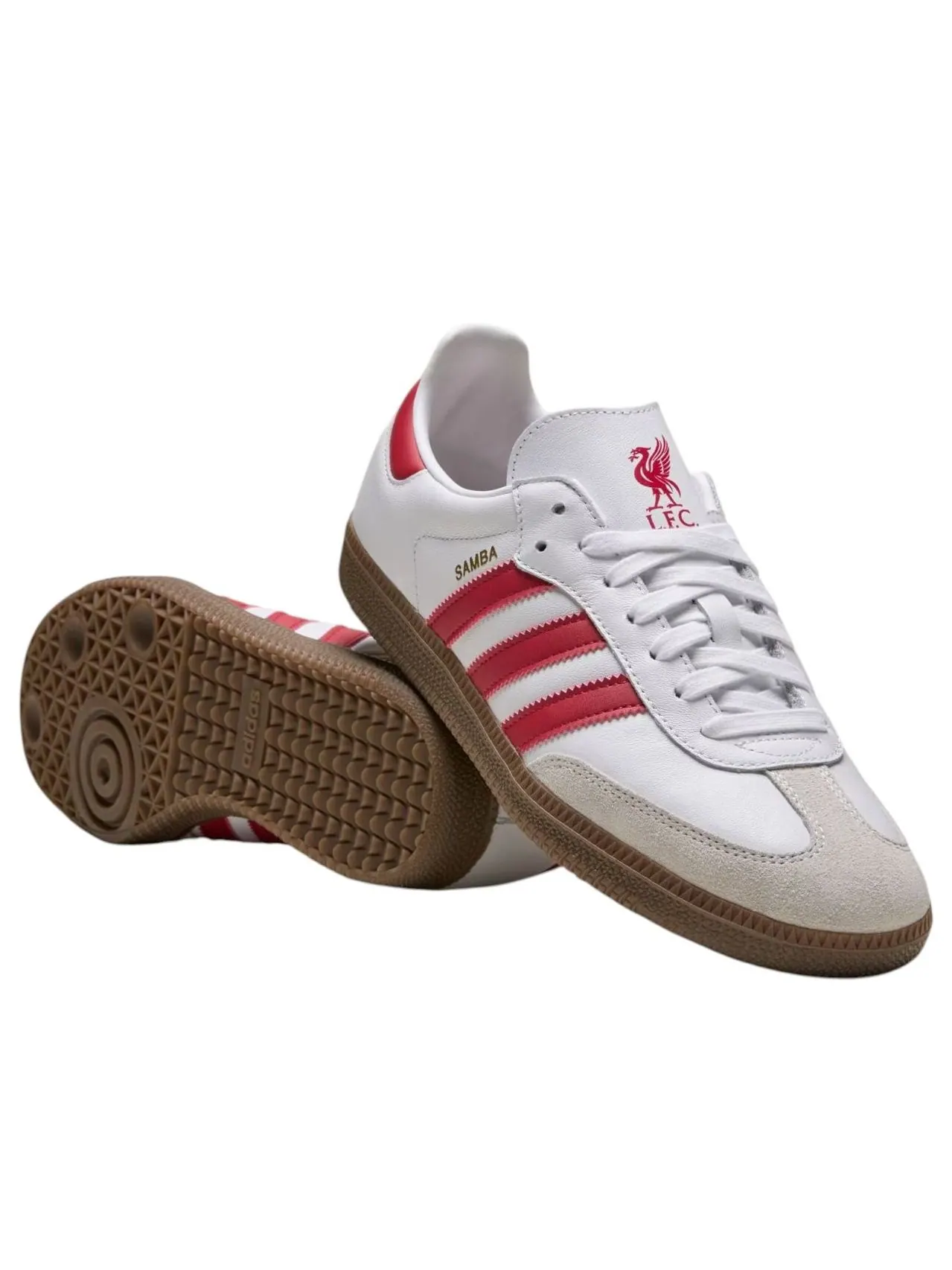 Кроссовки adidas x Liverpool FC Samba 'White Strawberry Red Gum' — изображение 2 из 3, белый