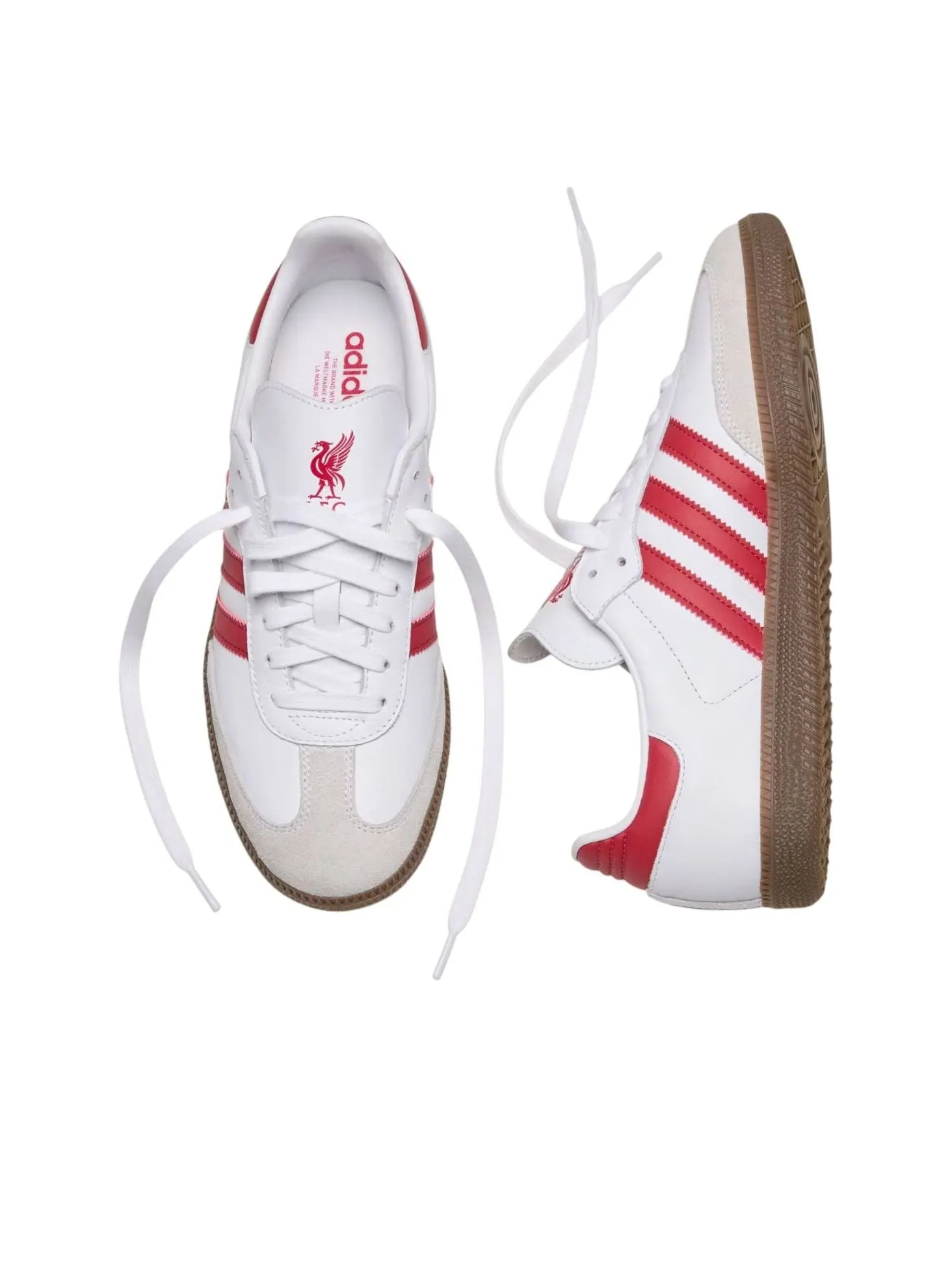 Кроссовки adidas x Liverpool FC Samba 'White Strawberry Red Gum' — изображение 3 из 3, белый