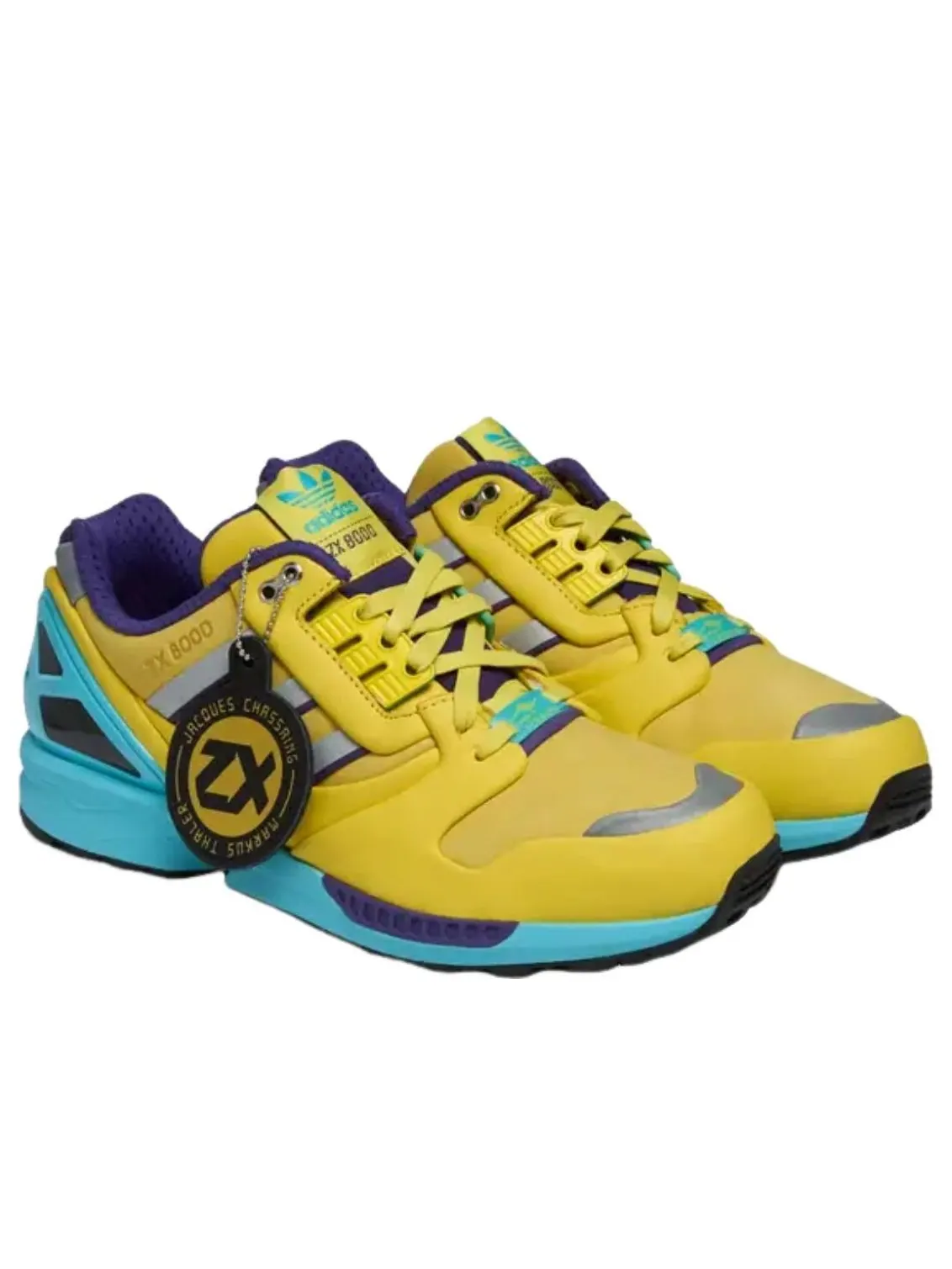Adidas ZX 8000 'Consortium Yellow Blue Glow' — изображение 2 из 4, желтый/синий/фиолетовый