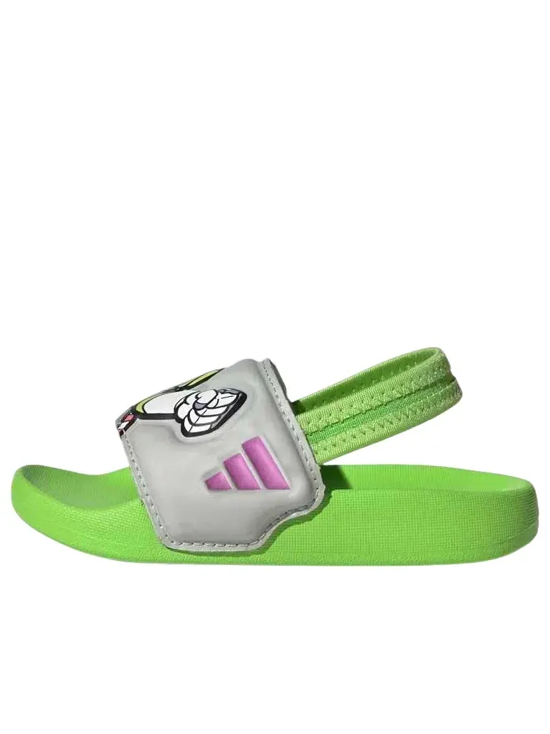Детские шлепанцы с ремешком с принтом Toy Story Adilette Estrap Slides Adidas — изображение 1 из 5, зеленый