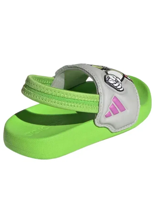 Детские шлепанцы с ремешком с принтом Toy Story Adilette Estrap Slides Adidas — изображение 4 из 5, зеленый