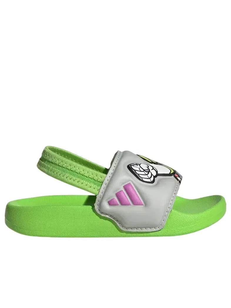 Детские шлепанцы с ремешком с принтом Toy Story Adilette Estrap Slides Adidas — изображение 5 из 5, зеленый