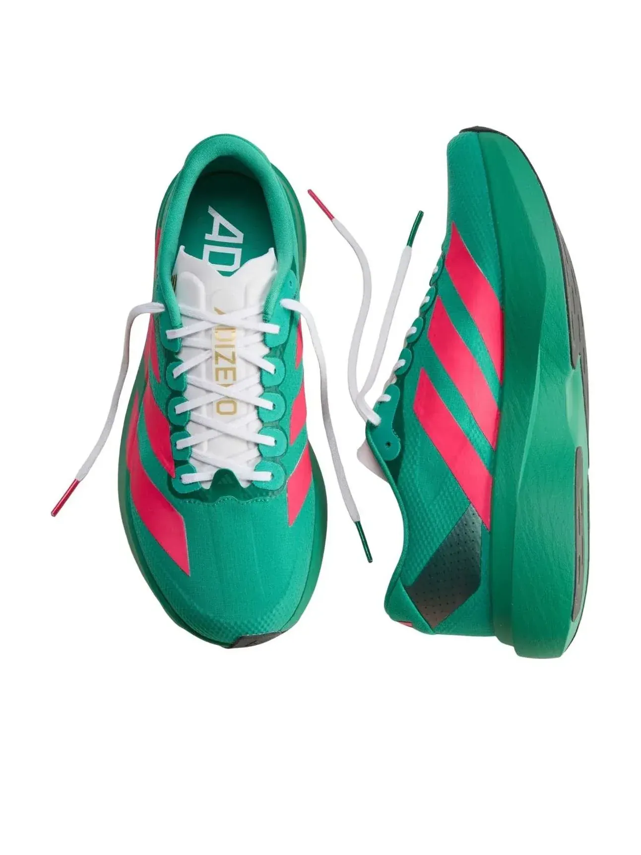 Кроссовки (WMNS) Adidas Adizero Evo SL Woven 'Court Green Lucid Red' — изображение 3 из 5, зеленый
