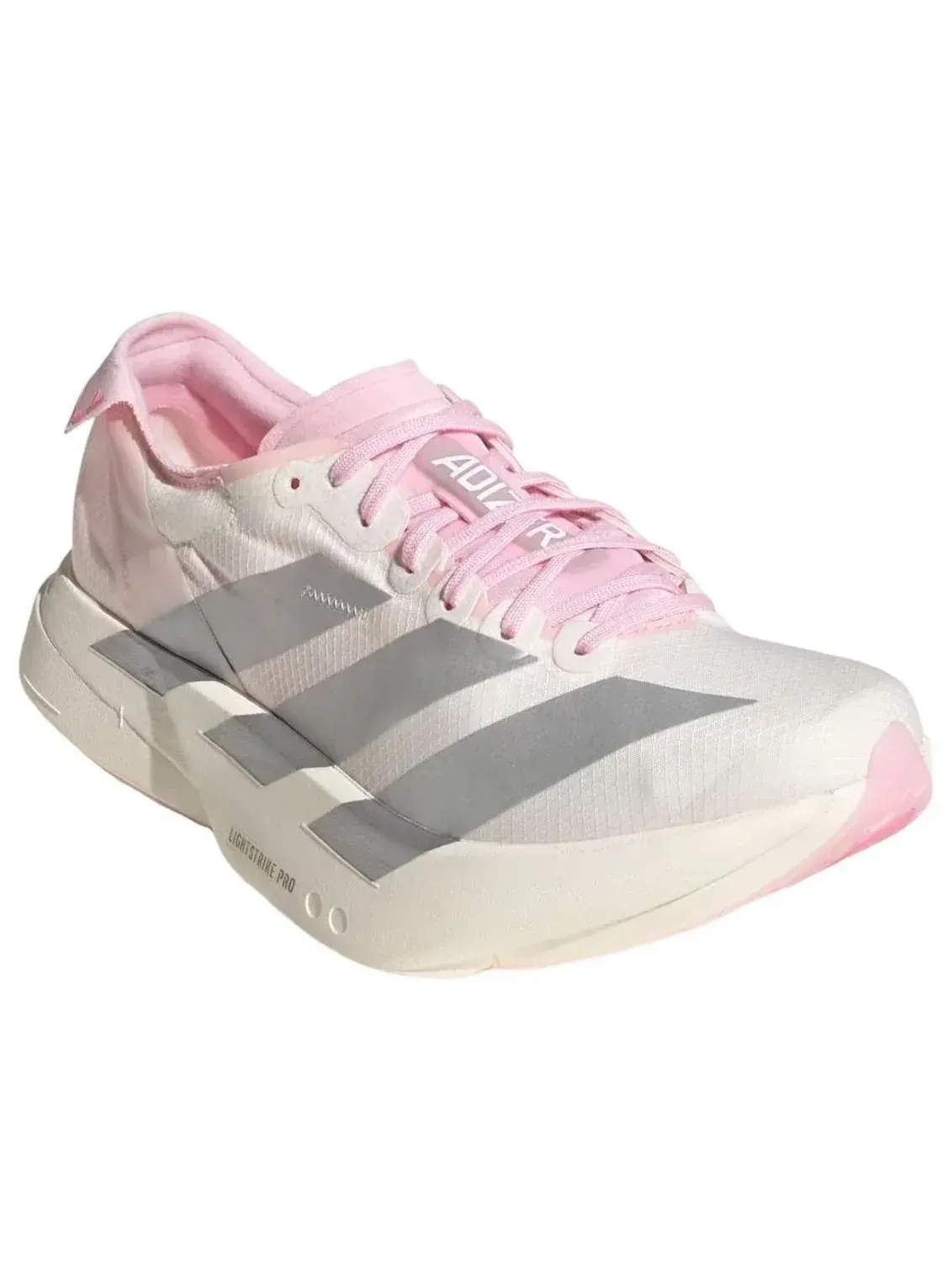 Кроссовки (WMNS) Adidas Adizero Adios Pro 4 'White Silver Metallic Clear Pink' — изображение 4 из 5, розовый