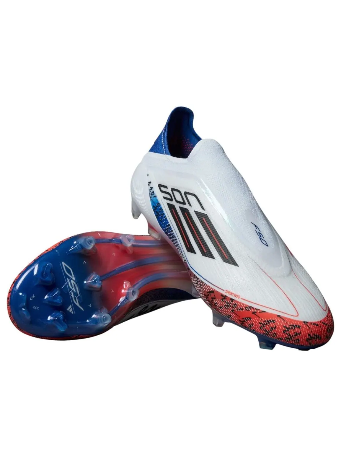 Adidas F50 Elite Son Laceless FG 'Cloud White Bright Red' — изображение 3 из 5