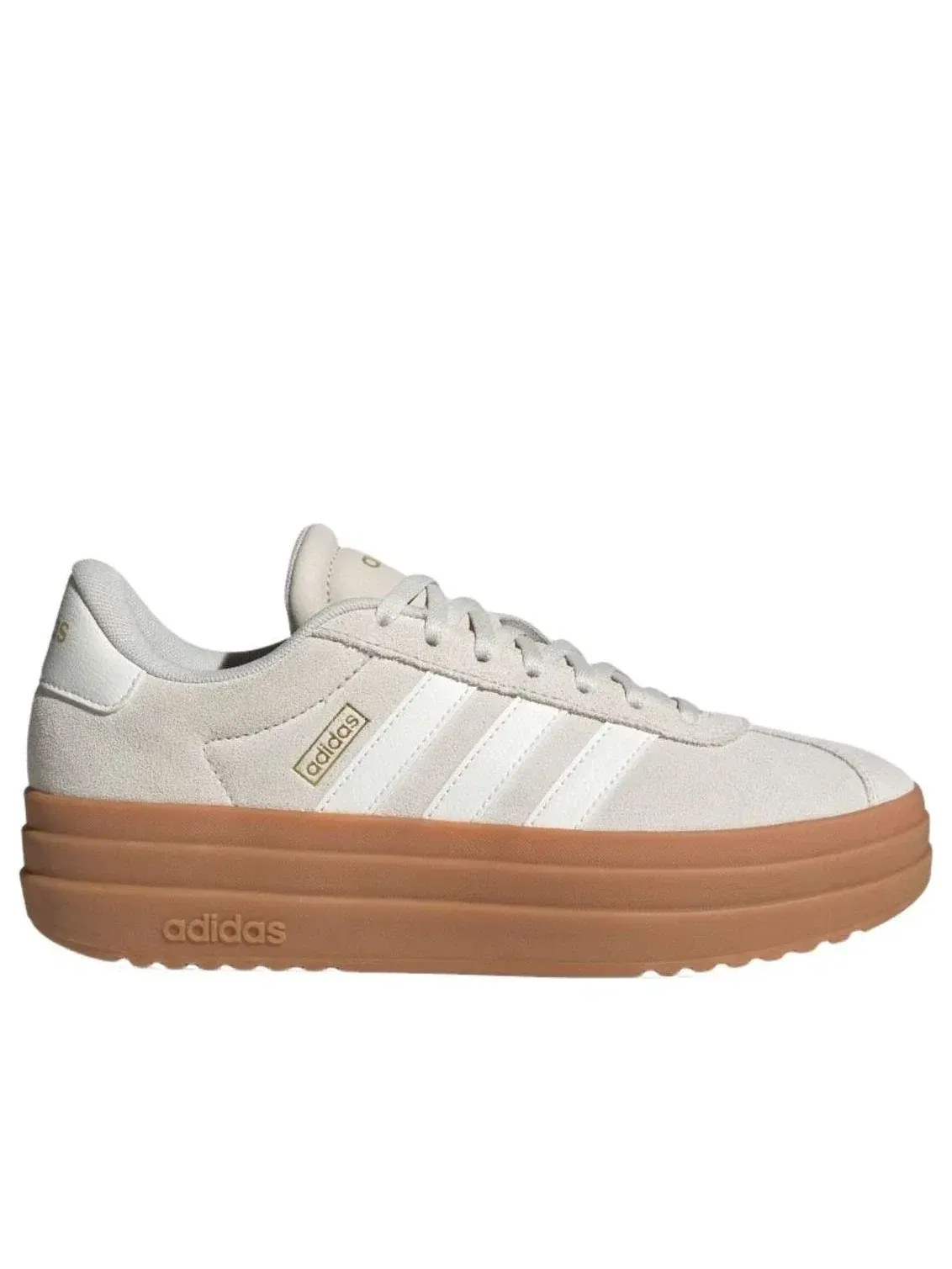 Женские кроссовки с замшевым верхом VL Court Grey Gum Adidas — изображение 2 из 6, серый