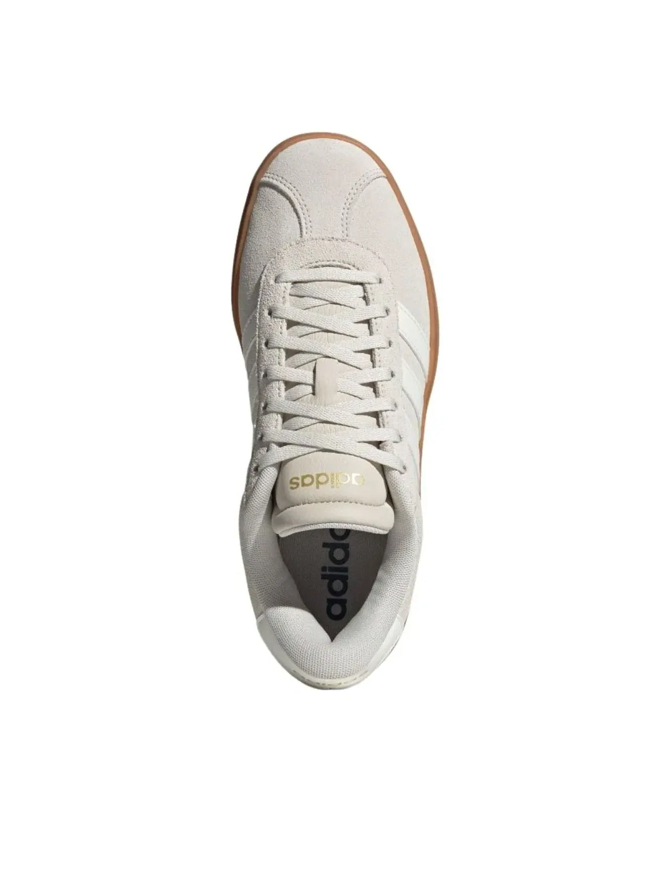 Женские кроссовки с замшевым верхом VL Court Grey Gum Adidas — изображение 3 из 6, серый