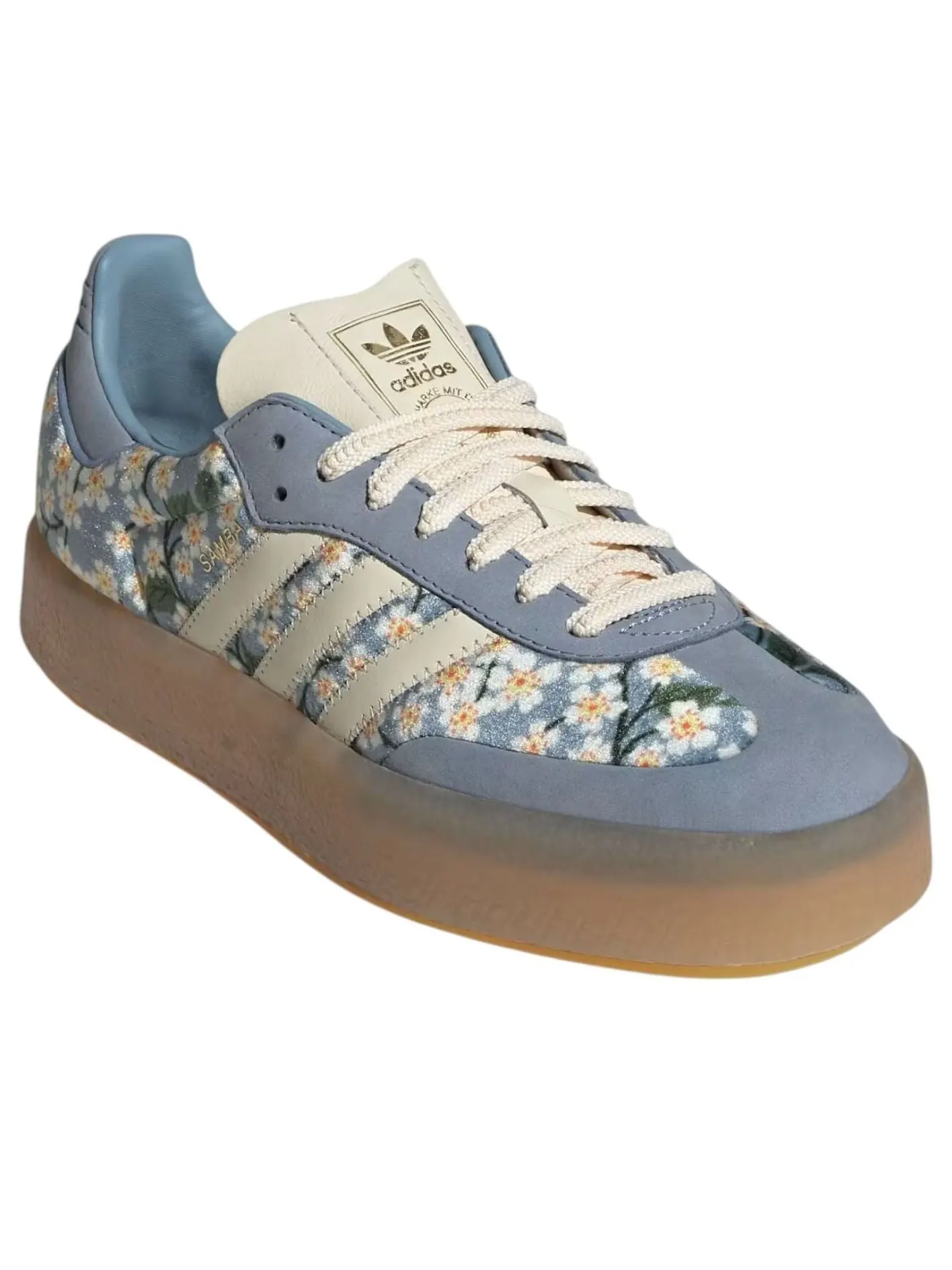 (WMNS) Adidas x Liberty London Sambae 'Blue Cream White' — изображение 2 из 5