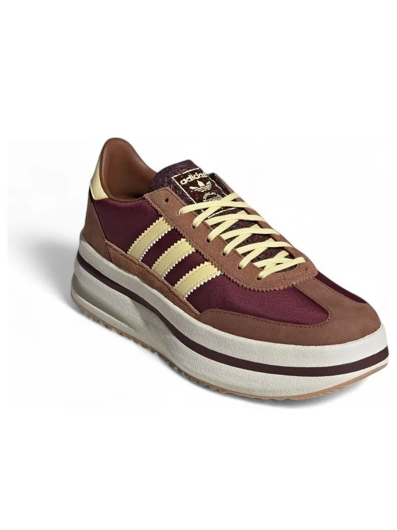 Кроссовки (WMNS) adidas SL 72 Stack 'Burgundy Yellow Brown' — изображение 2 из 5, бордовый
