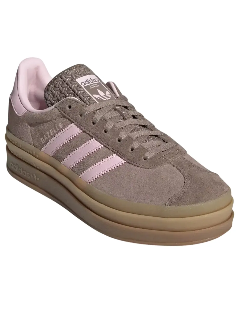 Кроссовки (WMNS) adidas Gazelle Bold 'Trace Brown Clear Pink' — изображение 4 из 5, коричневый