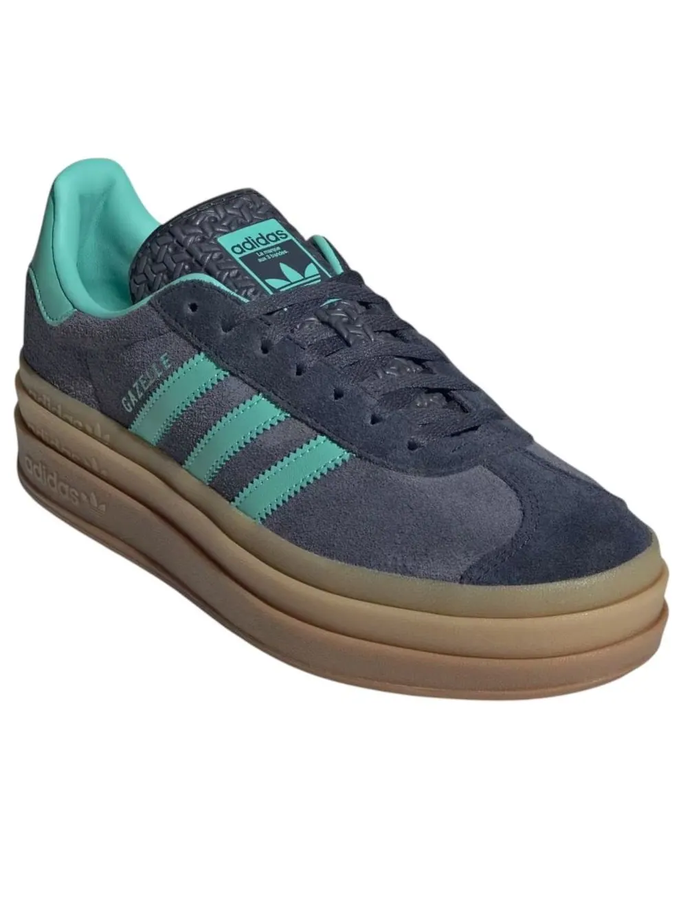 (WMNS) Adidas Gazelle Bold 'Shadow Navy Acid Mint' — изображение 5 из 6, темно-синий